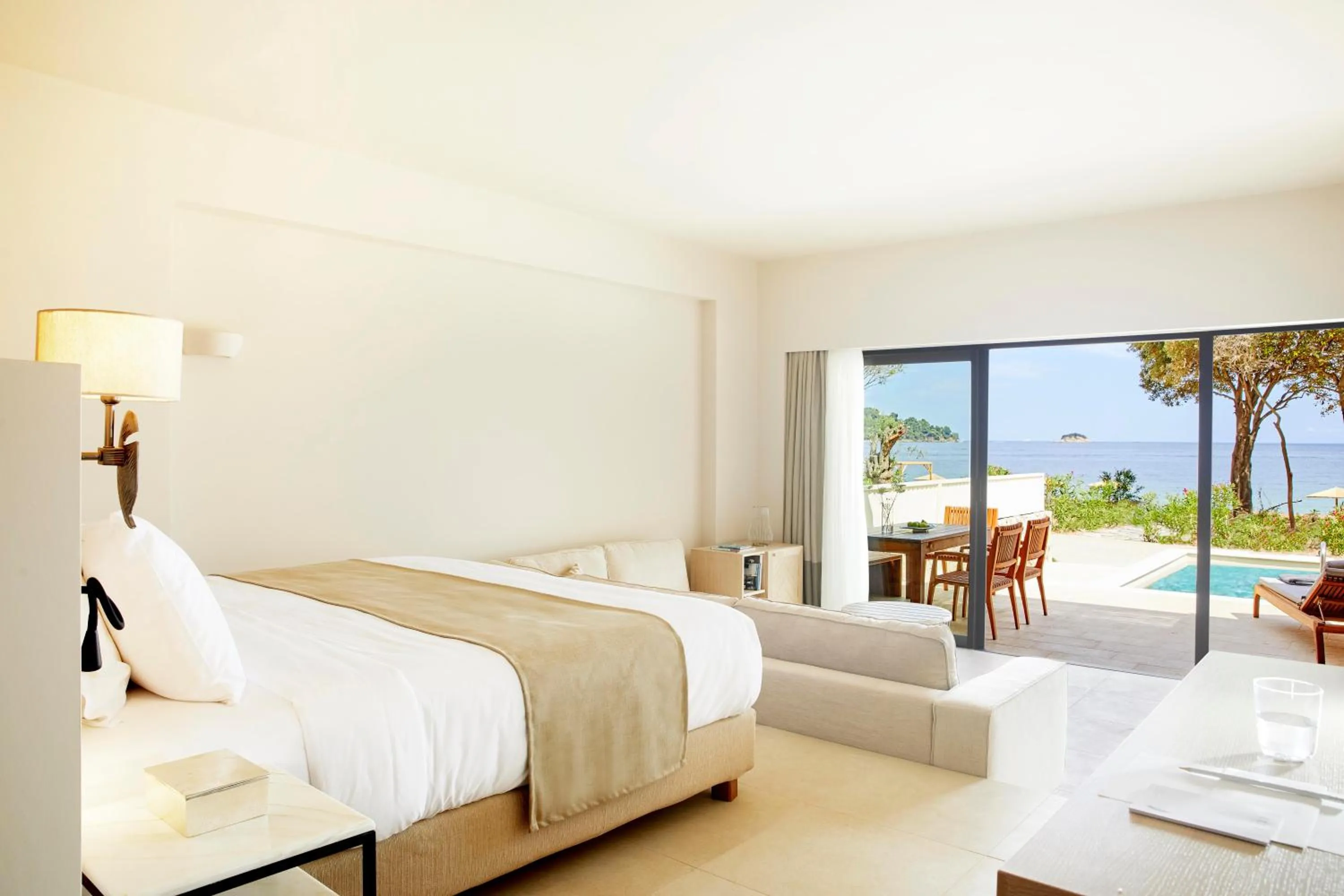 Bathroom, Bed in ELIVI Skiathos