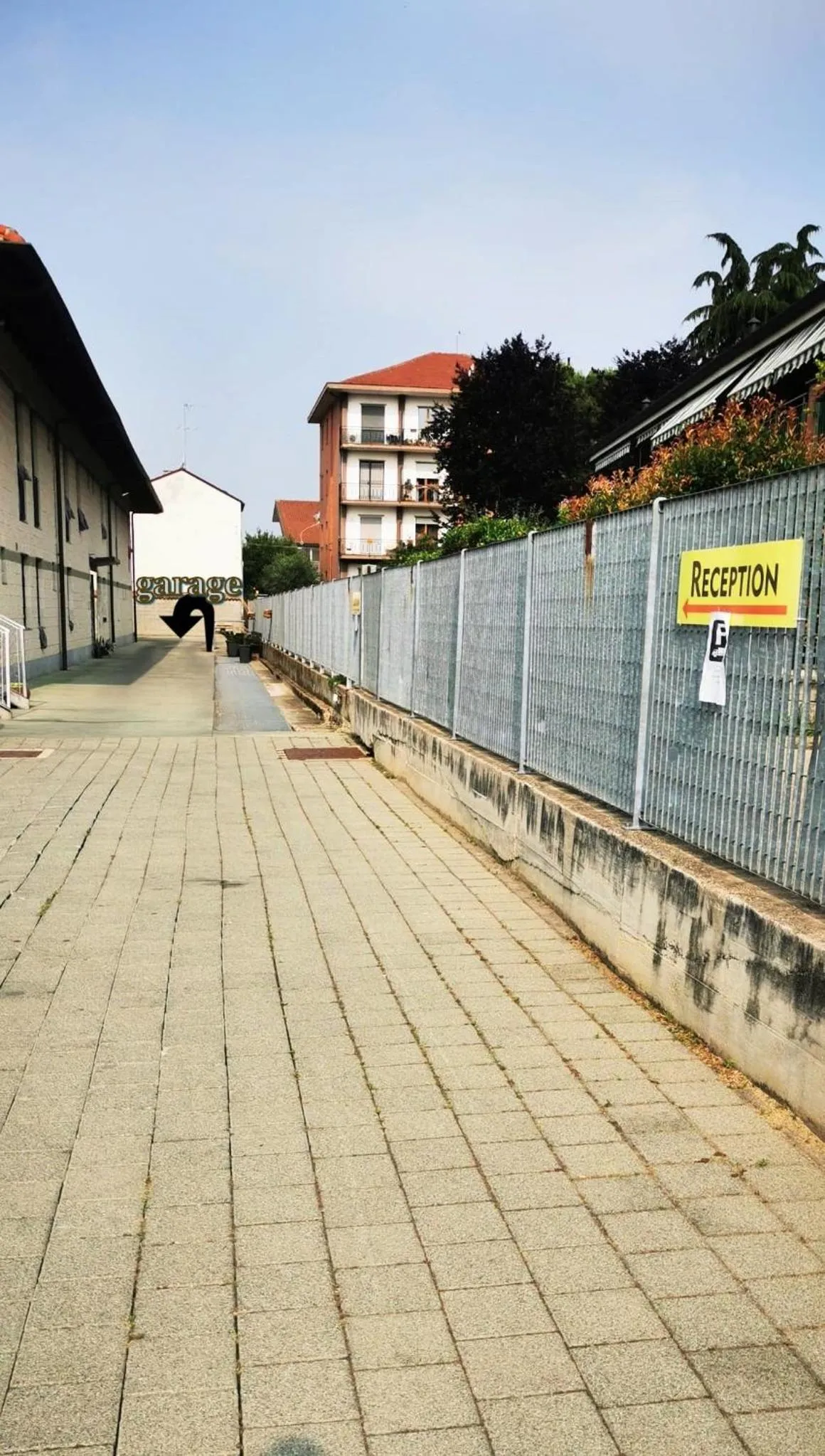 Inner courtyard view in Hotel Rigolfo