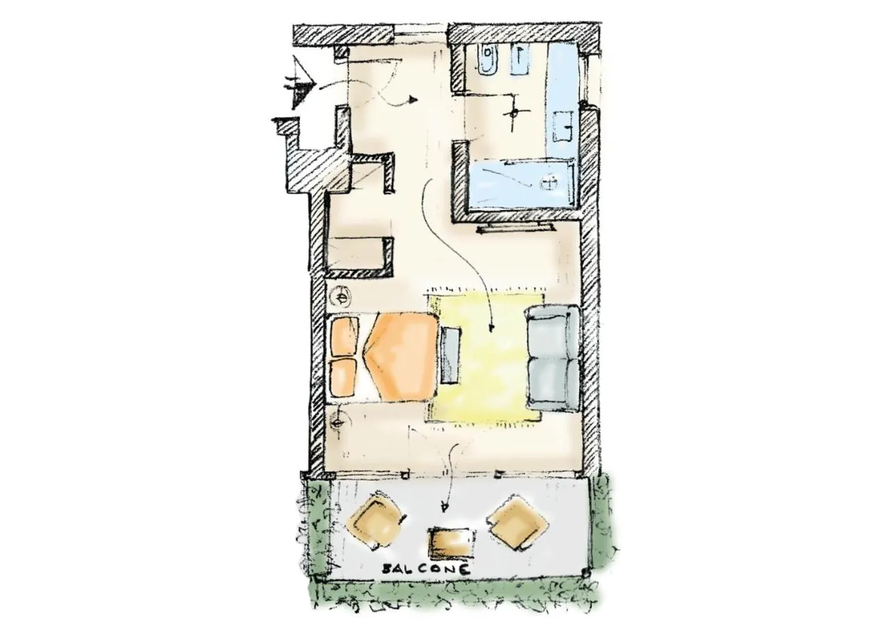 Floor plan in Dolomiti Lodge Alverà