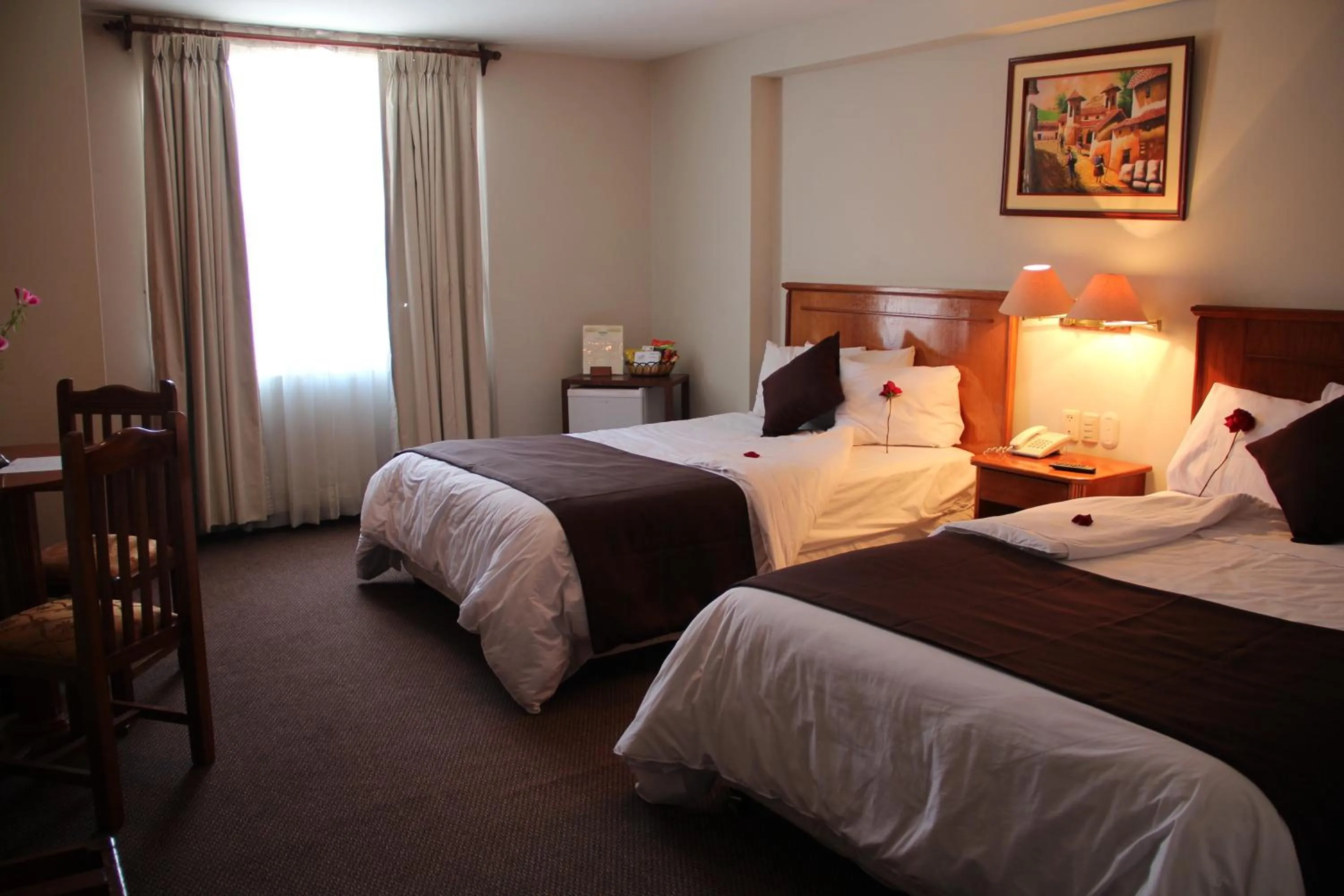 Bed in Casona Plaza Hotel Puno