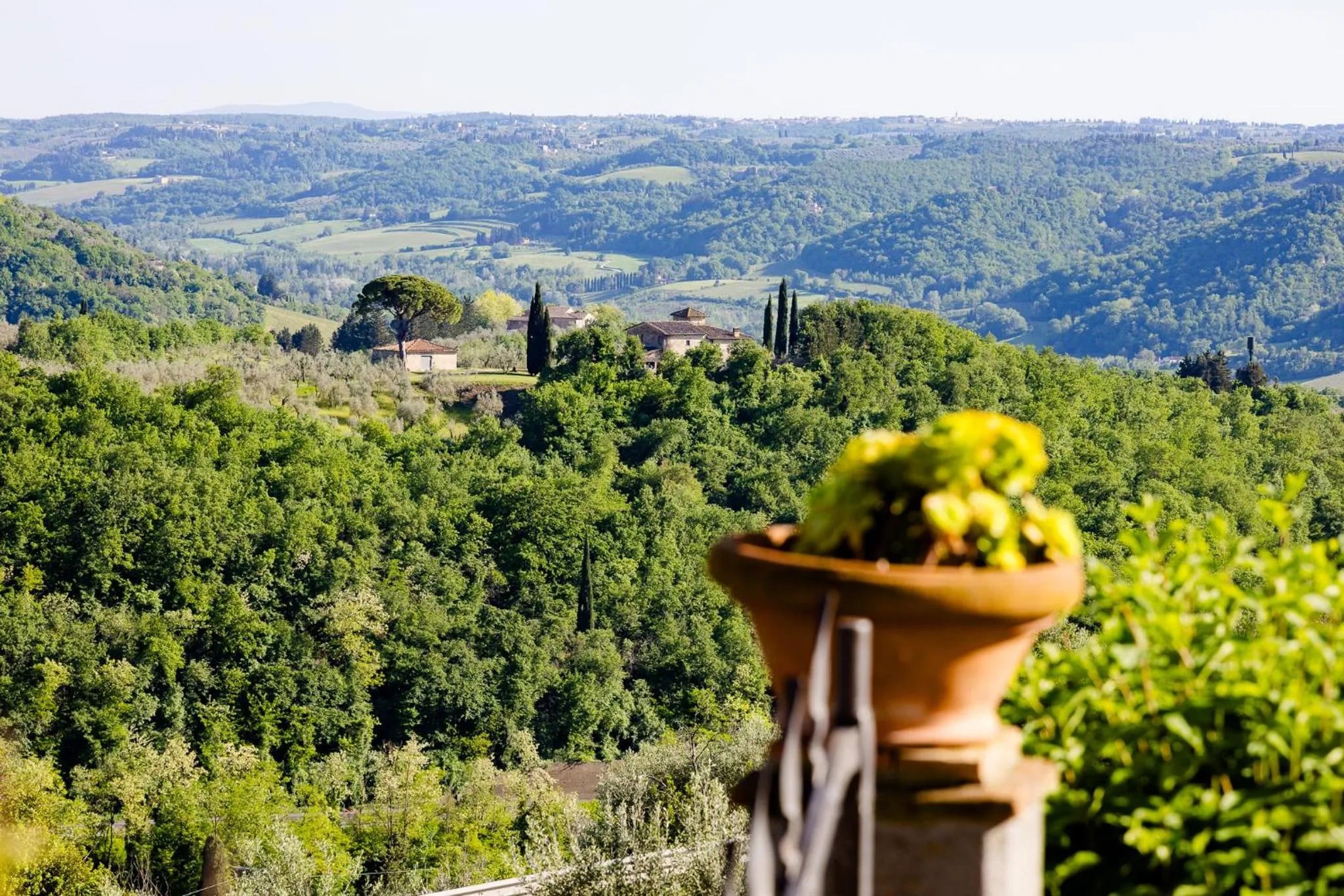 Bird's eye view in Villa Il Fedino