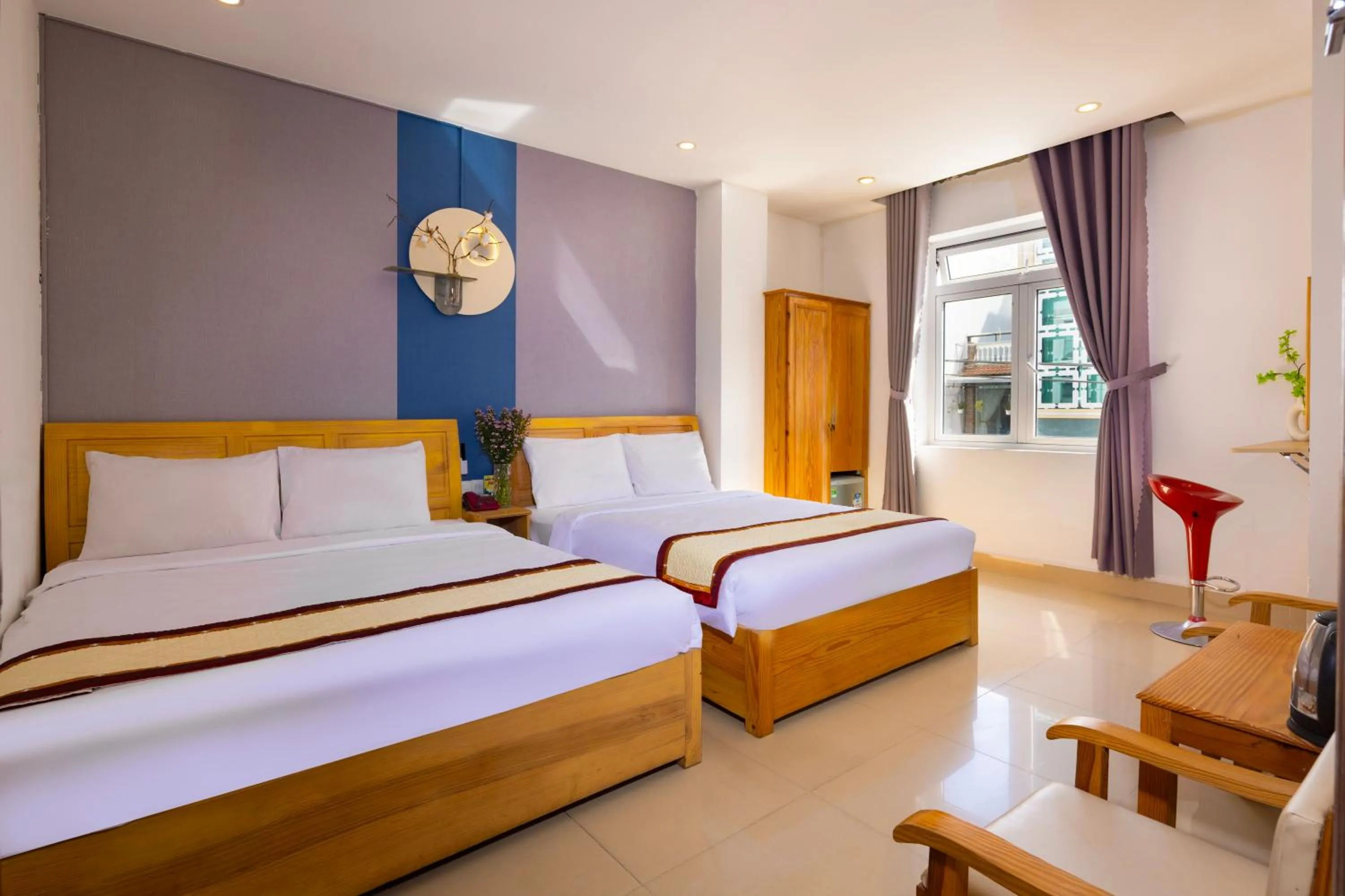 Bed in Mai Hoang Da Lat Hotel