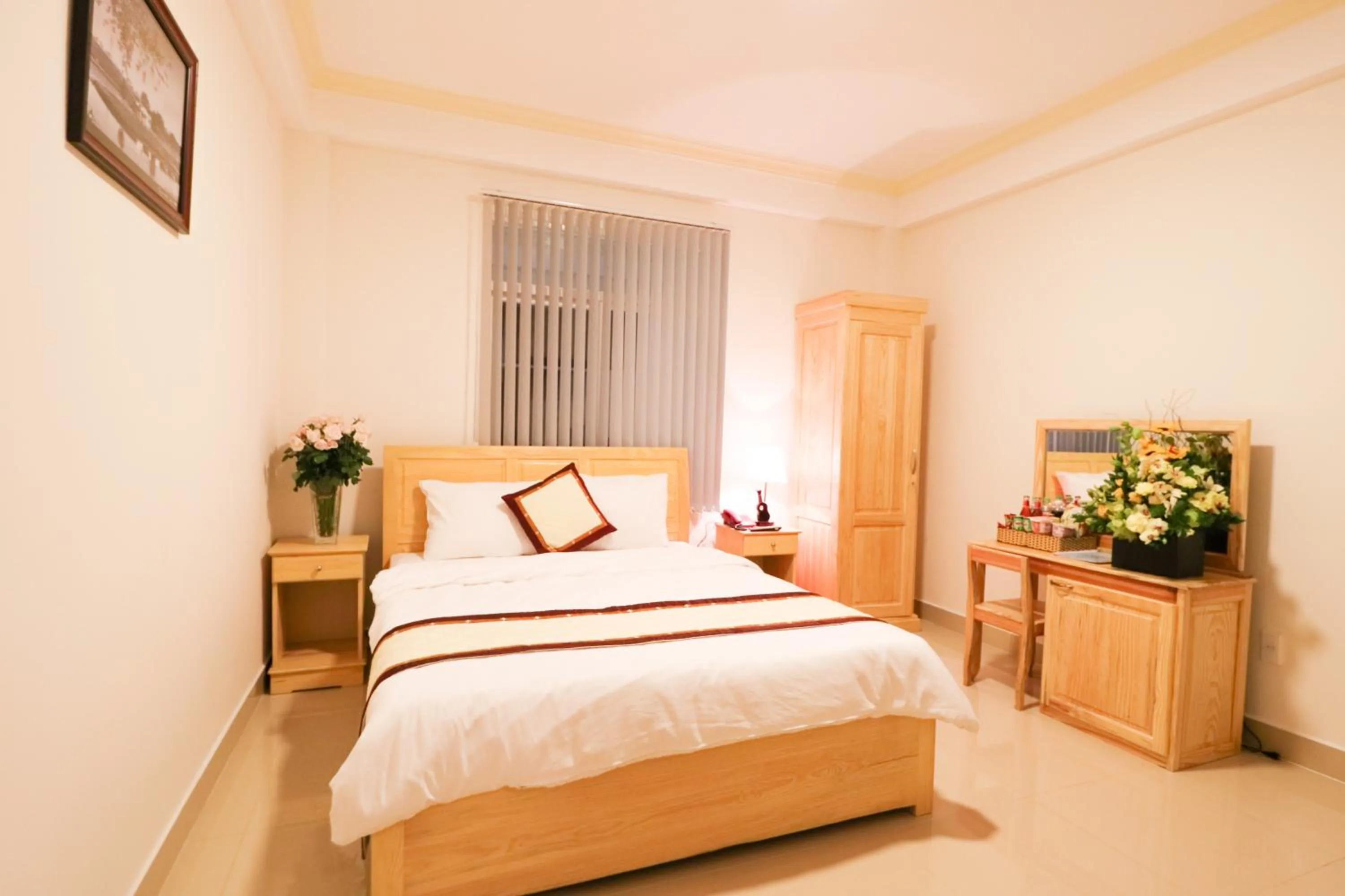 Bed in Mai Hoang Da Lat Hotel