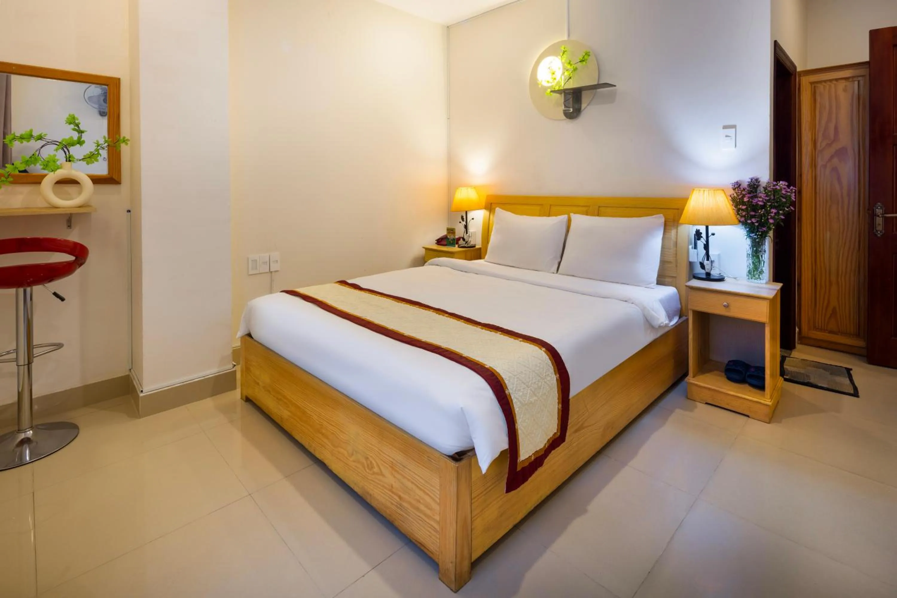 Bed in Mai Hoang Da Lat Hotel