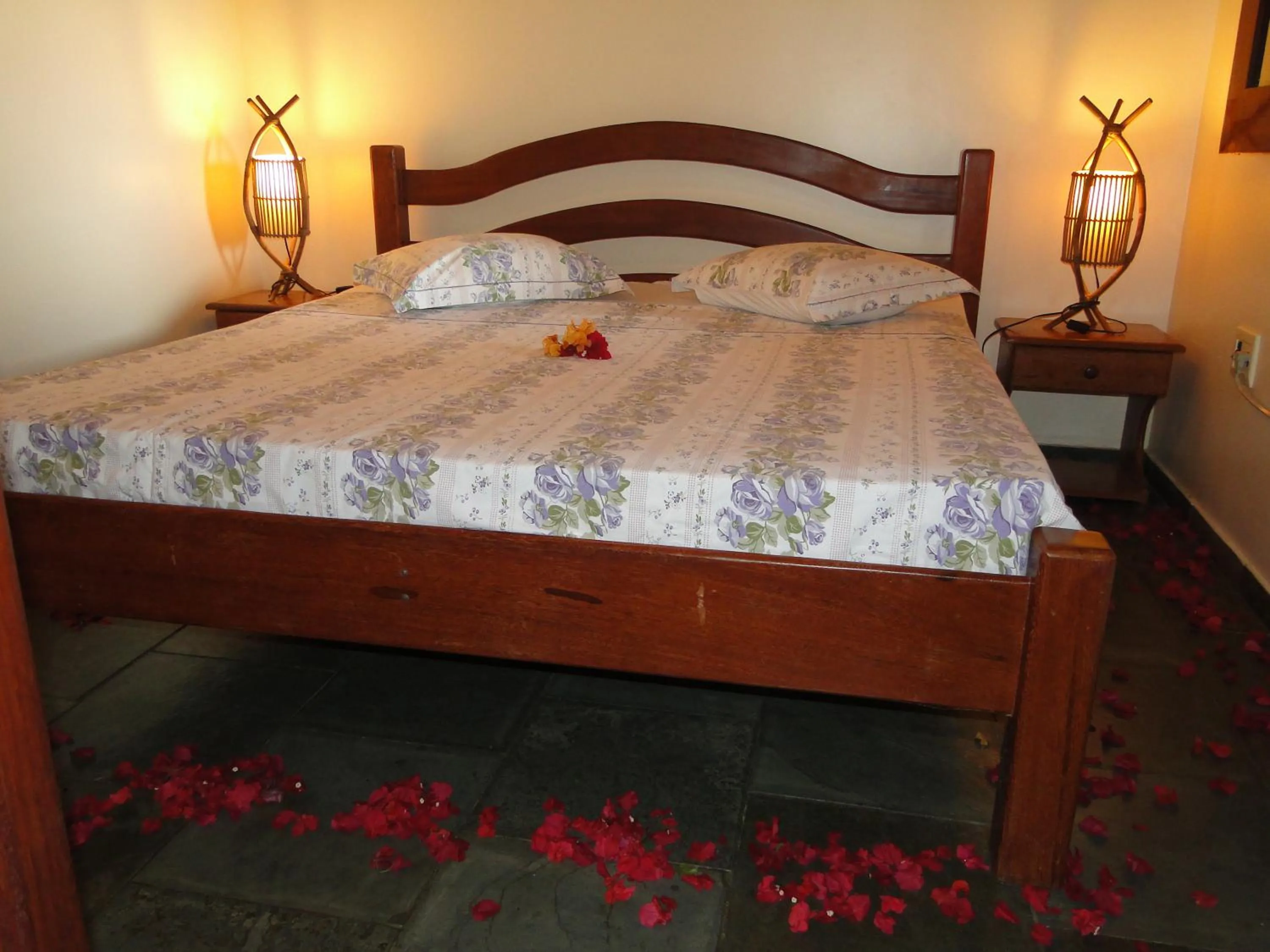 Bed in Hotel Pousada Arco Iris