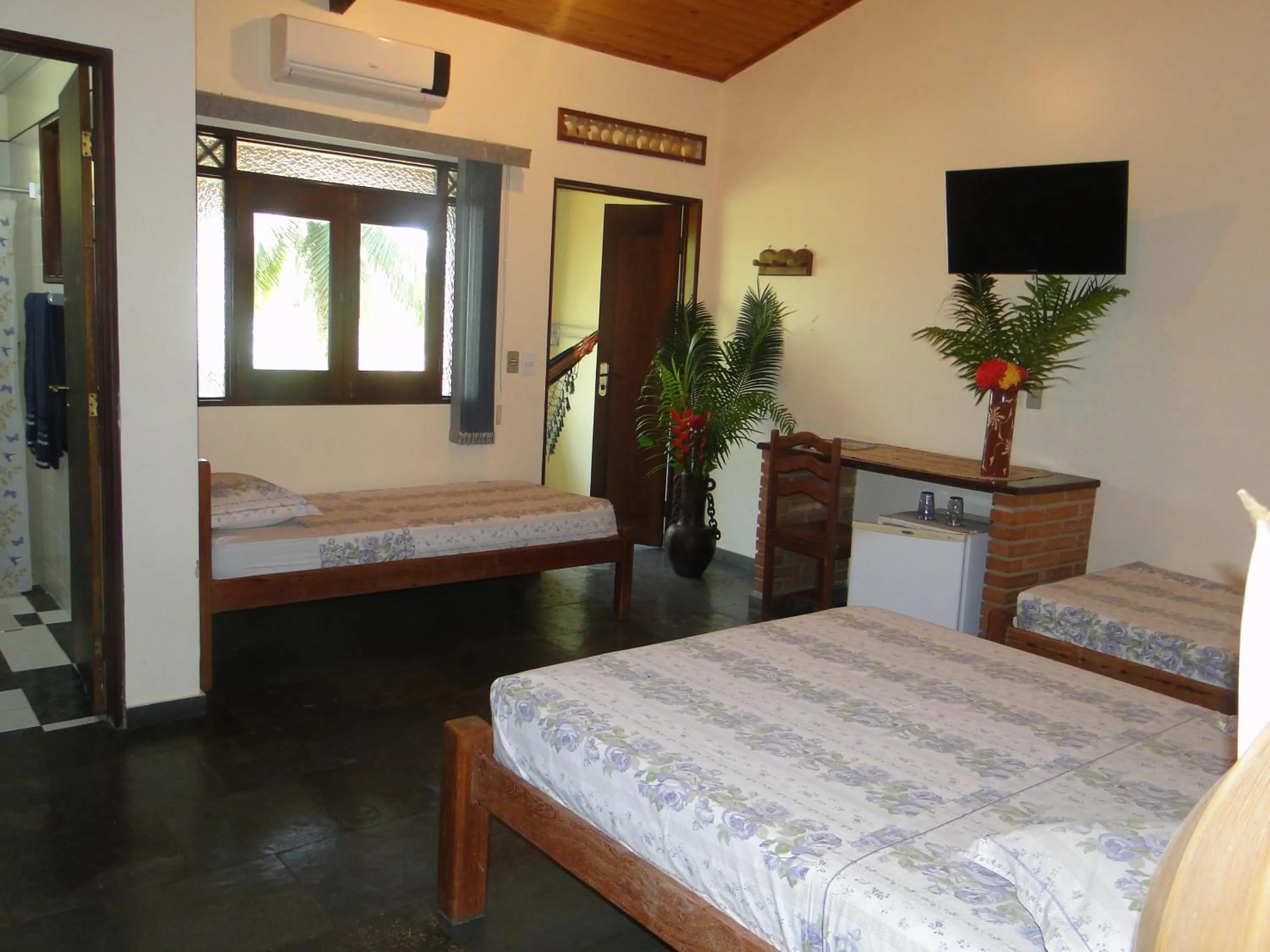 Bed in Hotel Pousada Arco Iris