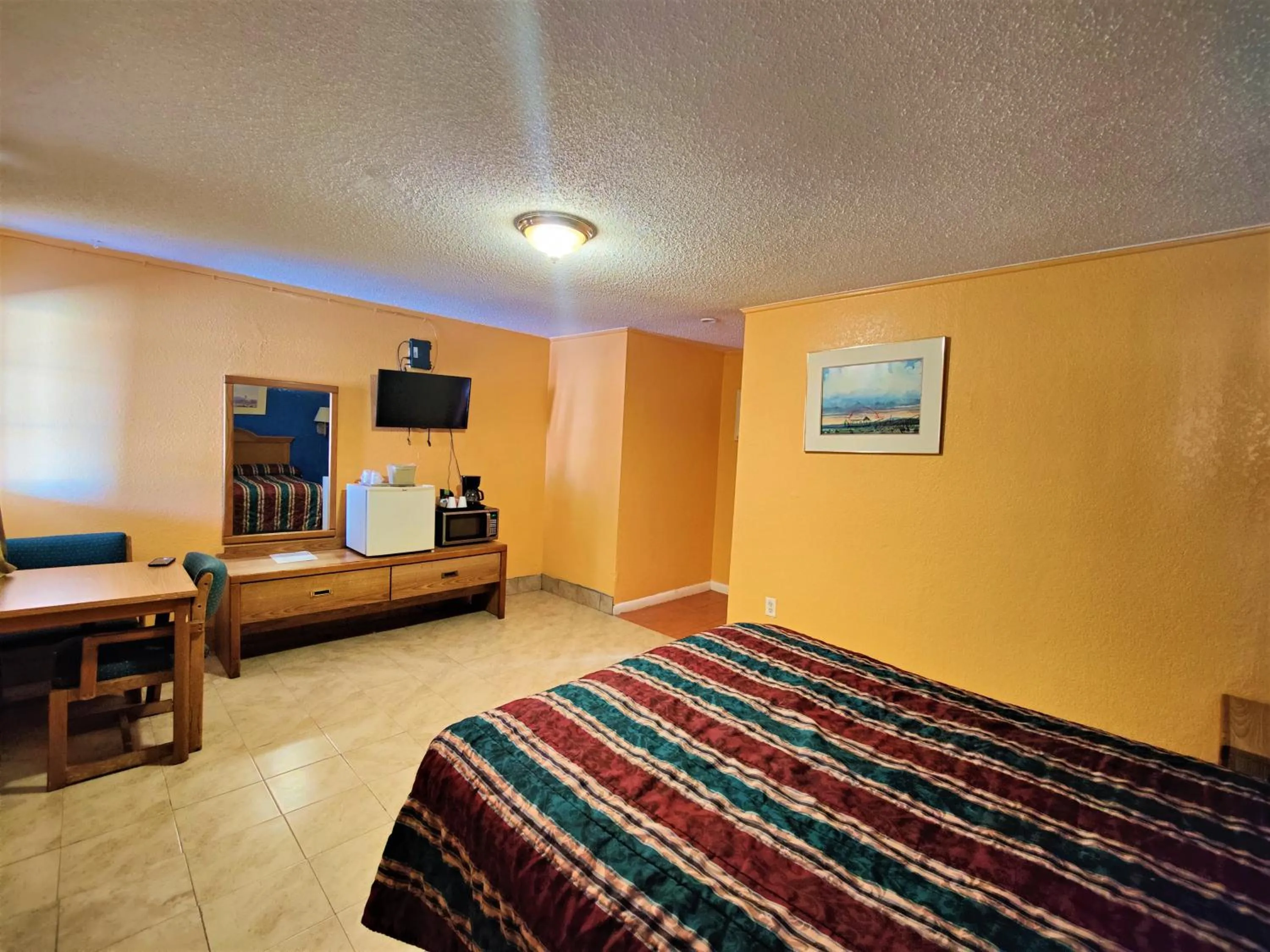 Bed in Western Motel