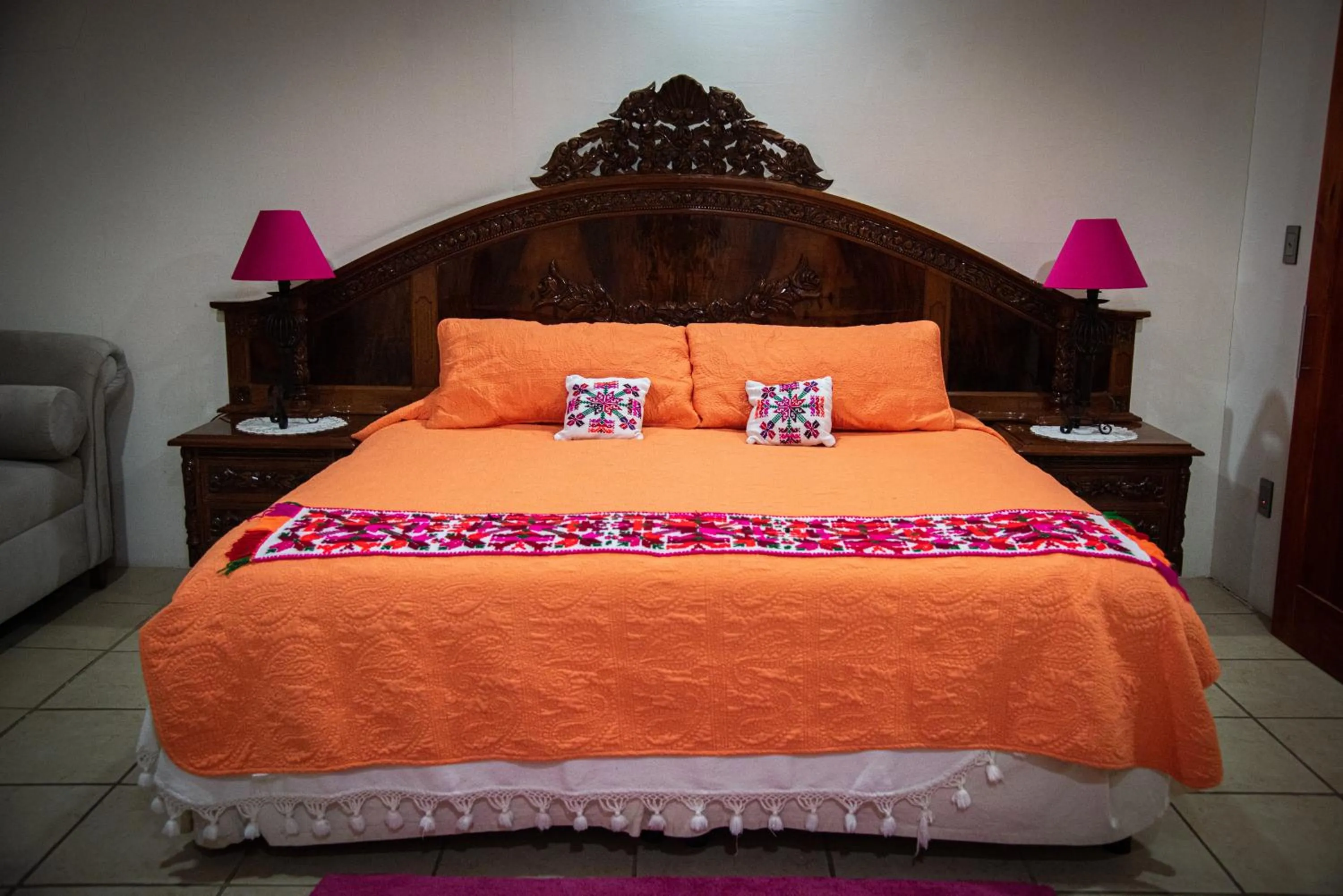 Bed in Posada de la Virgen