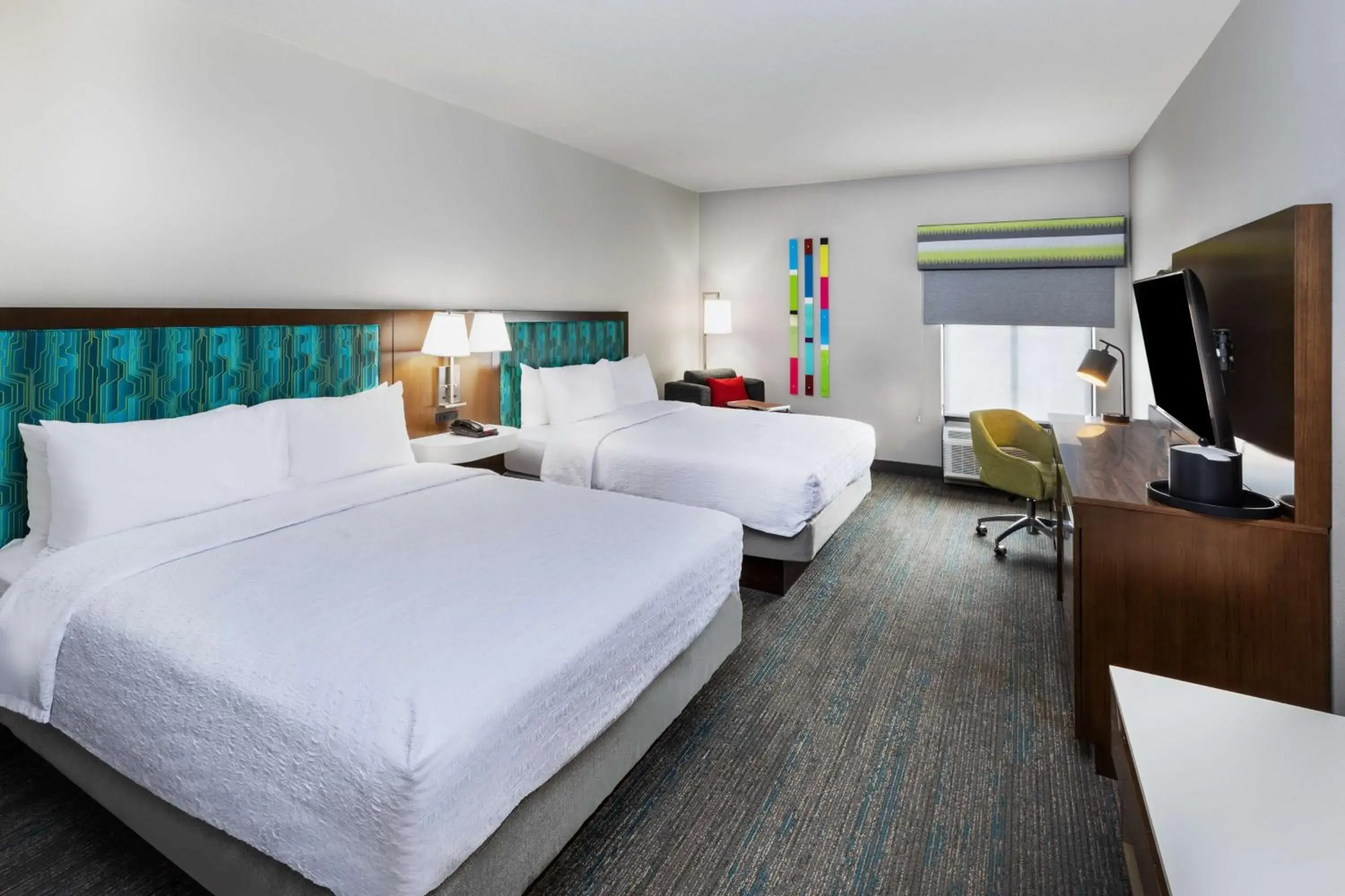 Room with Two Queen Beds - Non-Smoking in Hampton Inn & Suites Tulsa-Woodland Hills Room with Two Queen Beds - Non-Smoking in Hampton Inn & Suites Tulsa-Woodland Hills