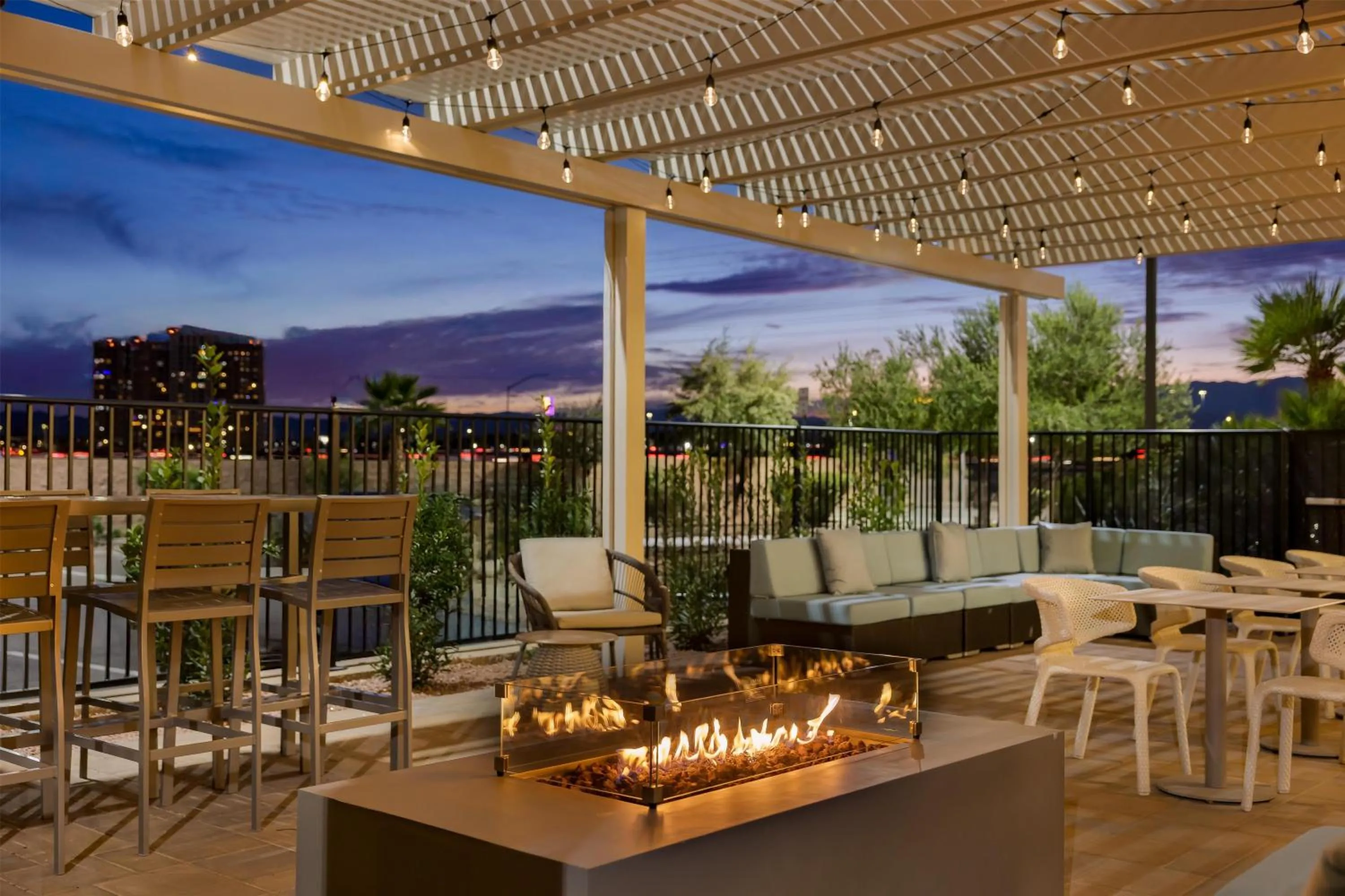 Patio in Hilton Garden Inn Las Vegas Strip South