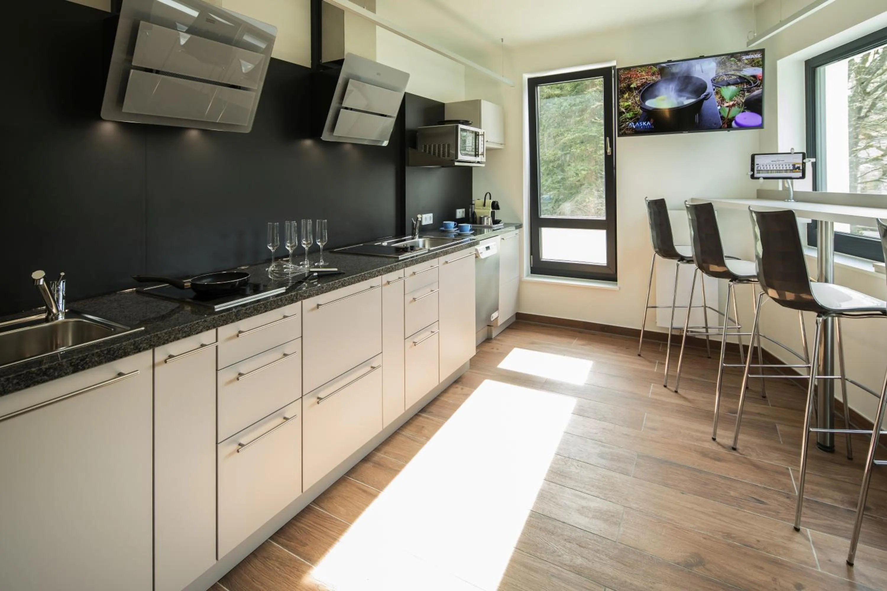 Communal lounge/ TV room in Hotel Südstern