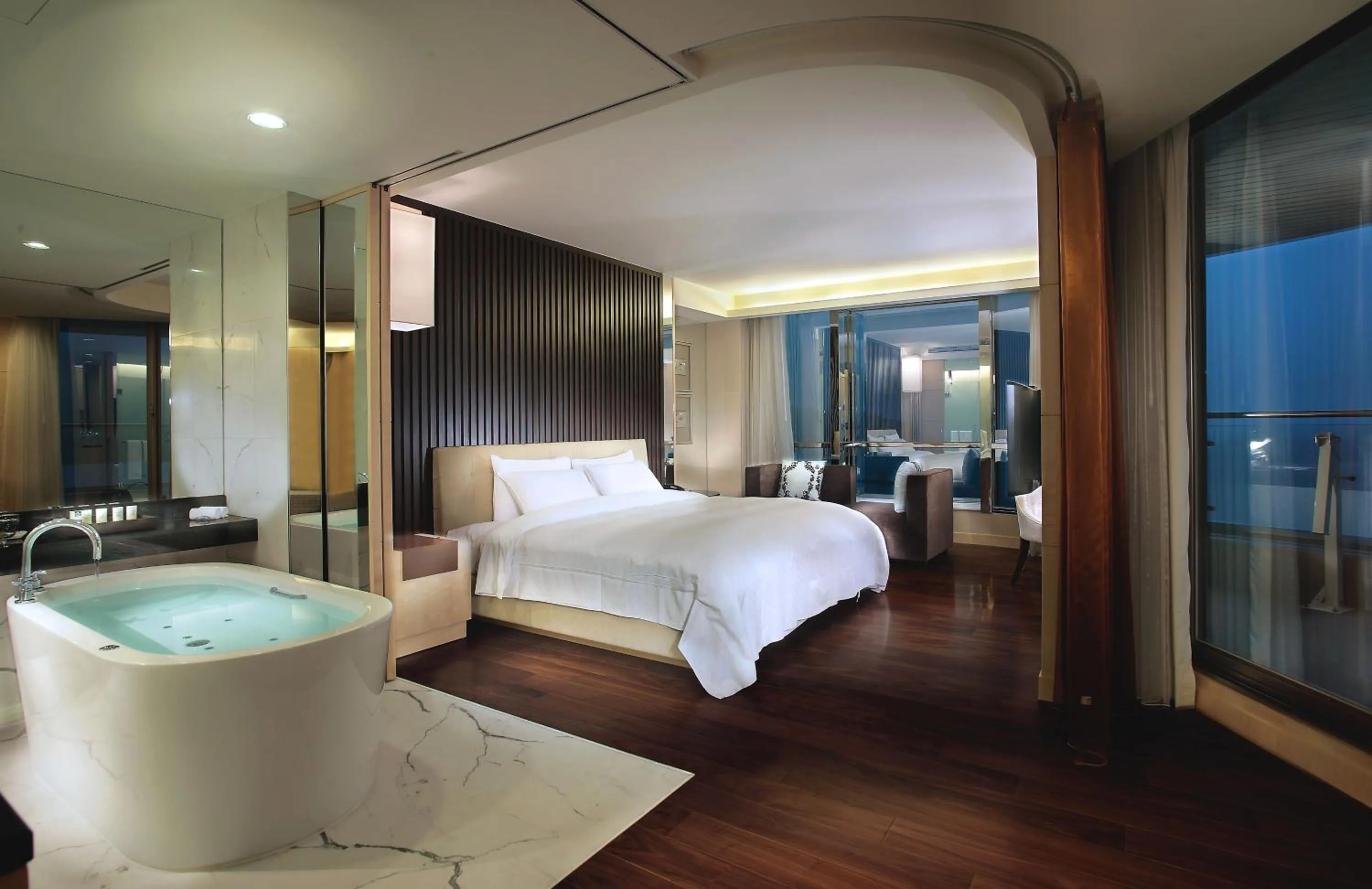 Photo of the whole room, Bed in The Crystal Resort Sun Moon Lake