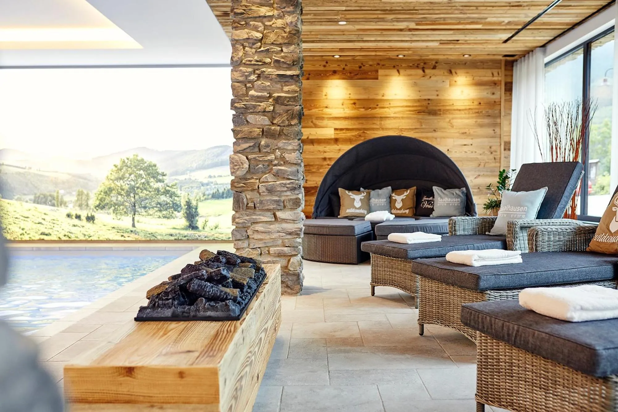 Lounge or bar in Landhotel Voss im TalVital