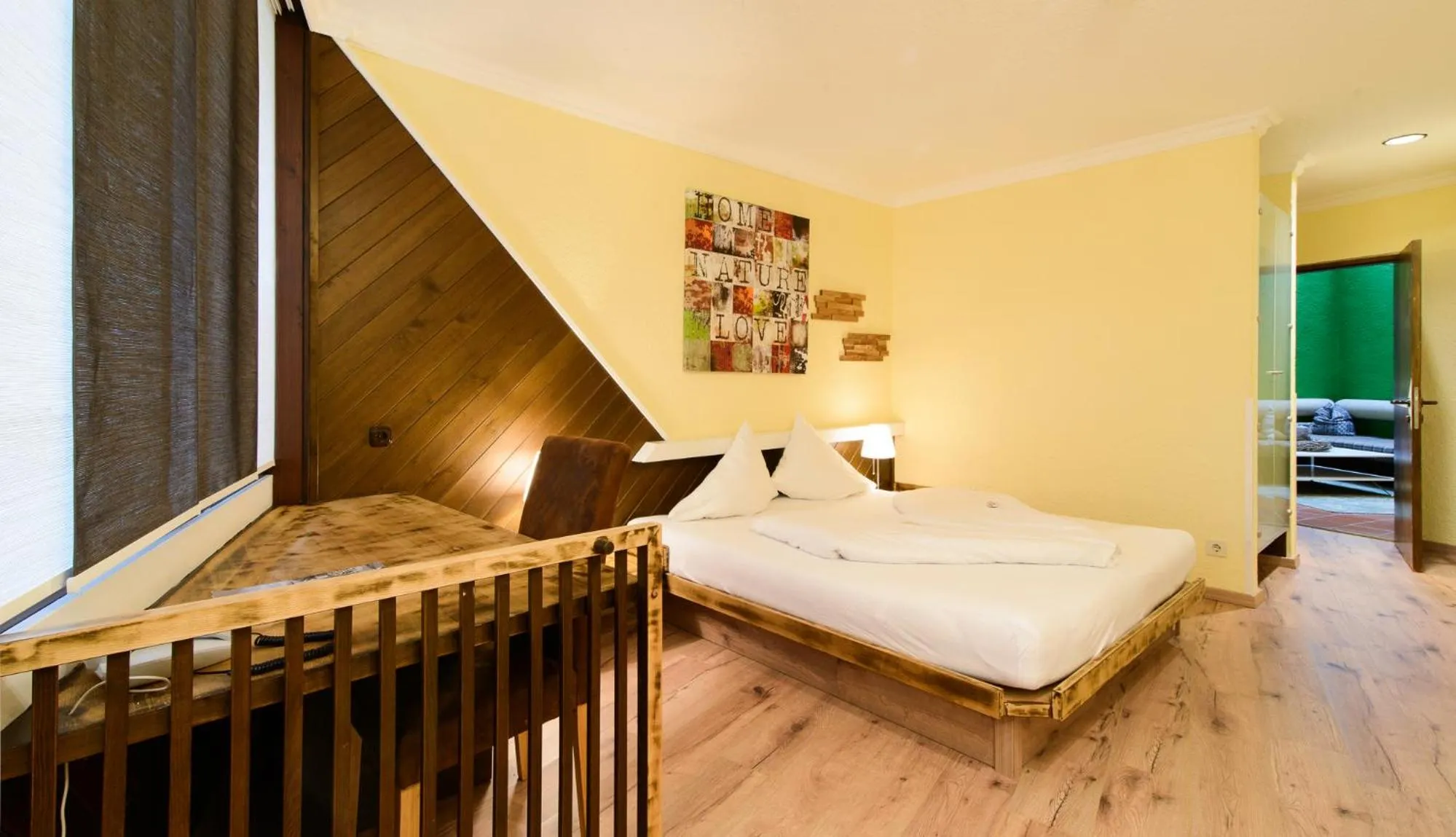 Bed in Hotel Försterhof lebe pur, genieße den Tag