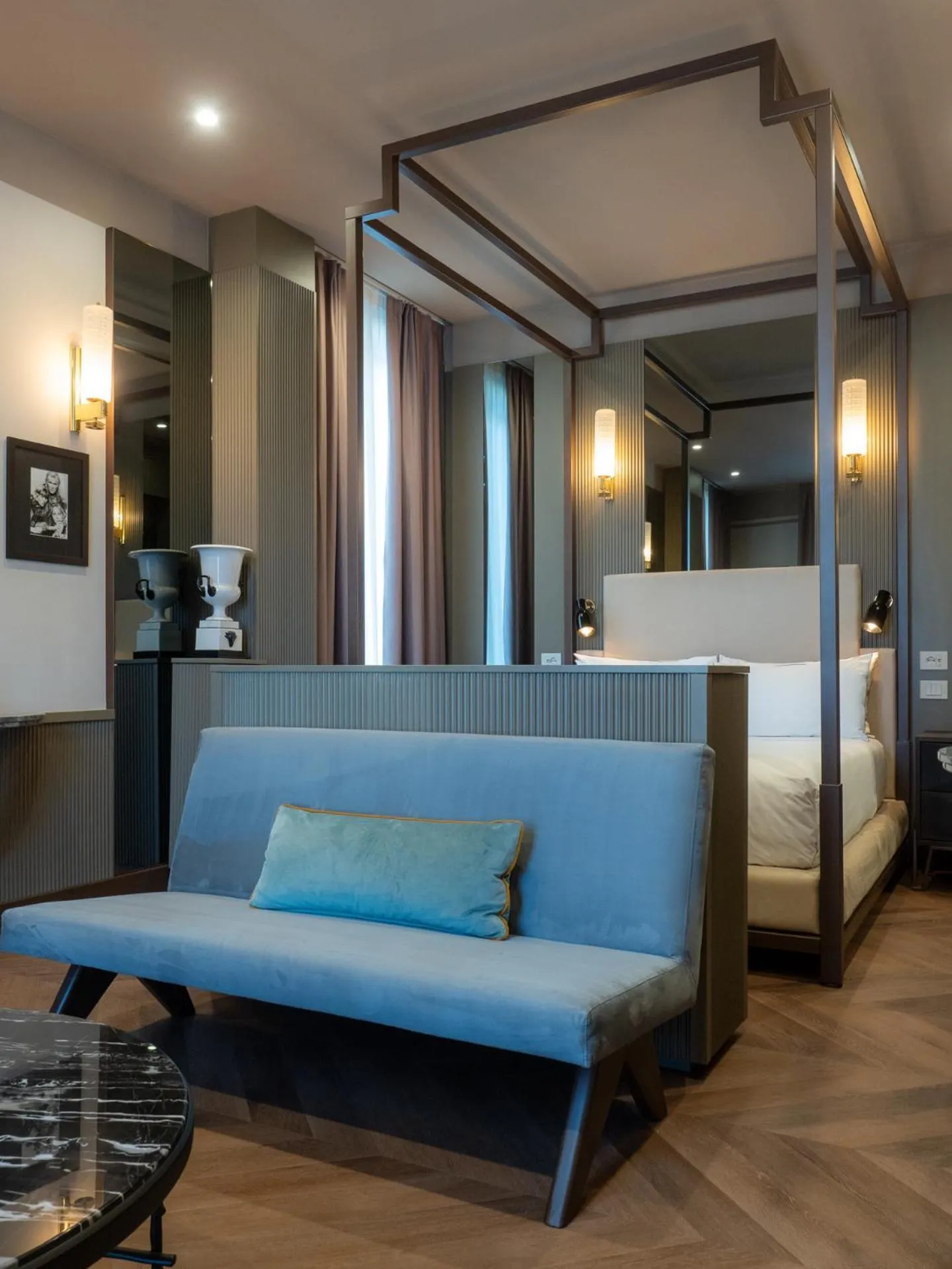 Bed in The Glam Boutique Hotel & Apt