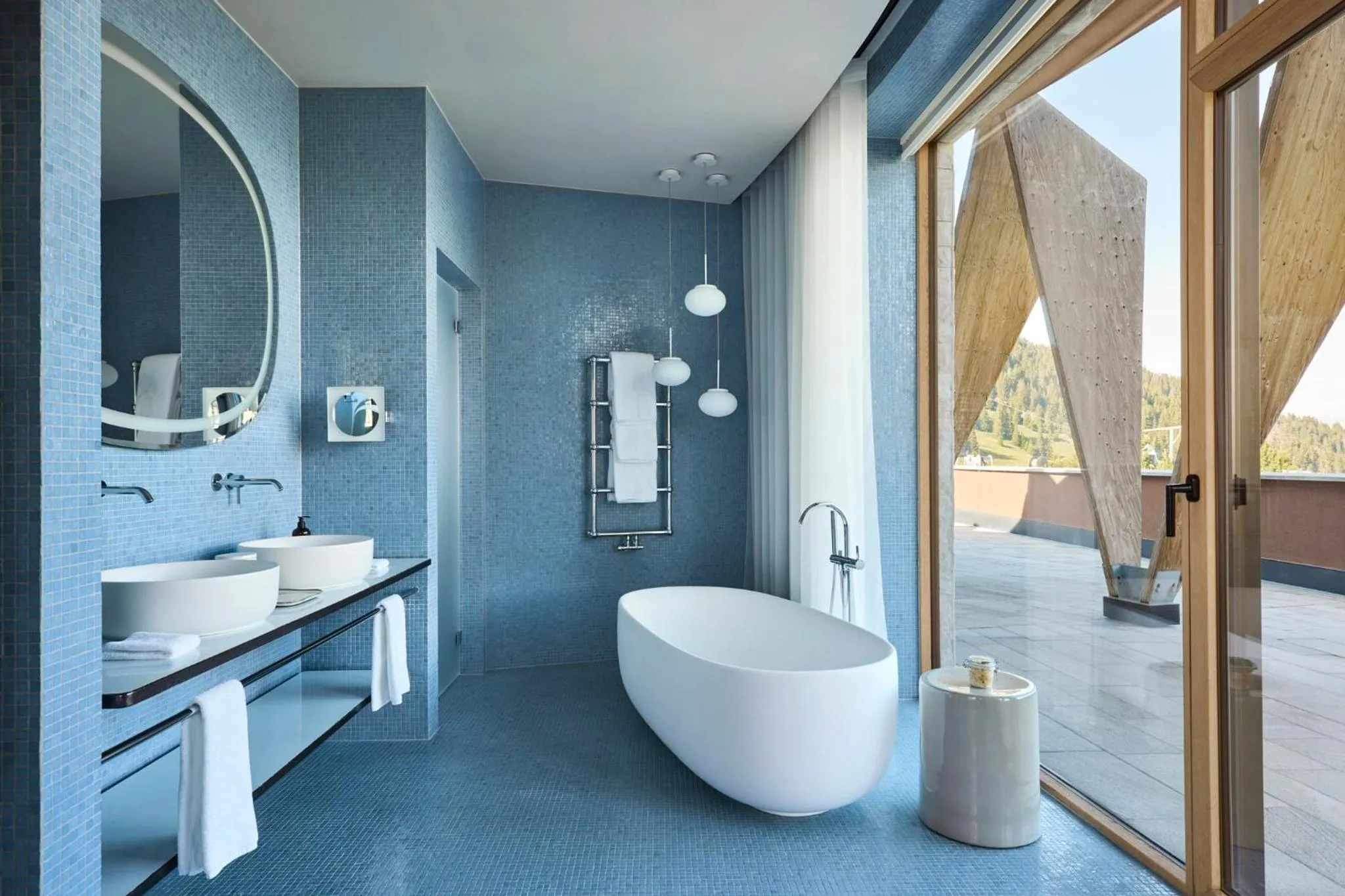 Bathroom in COMO Alpina Dolomites