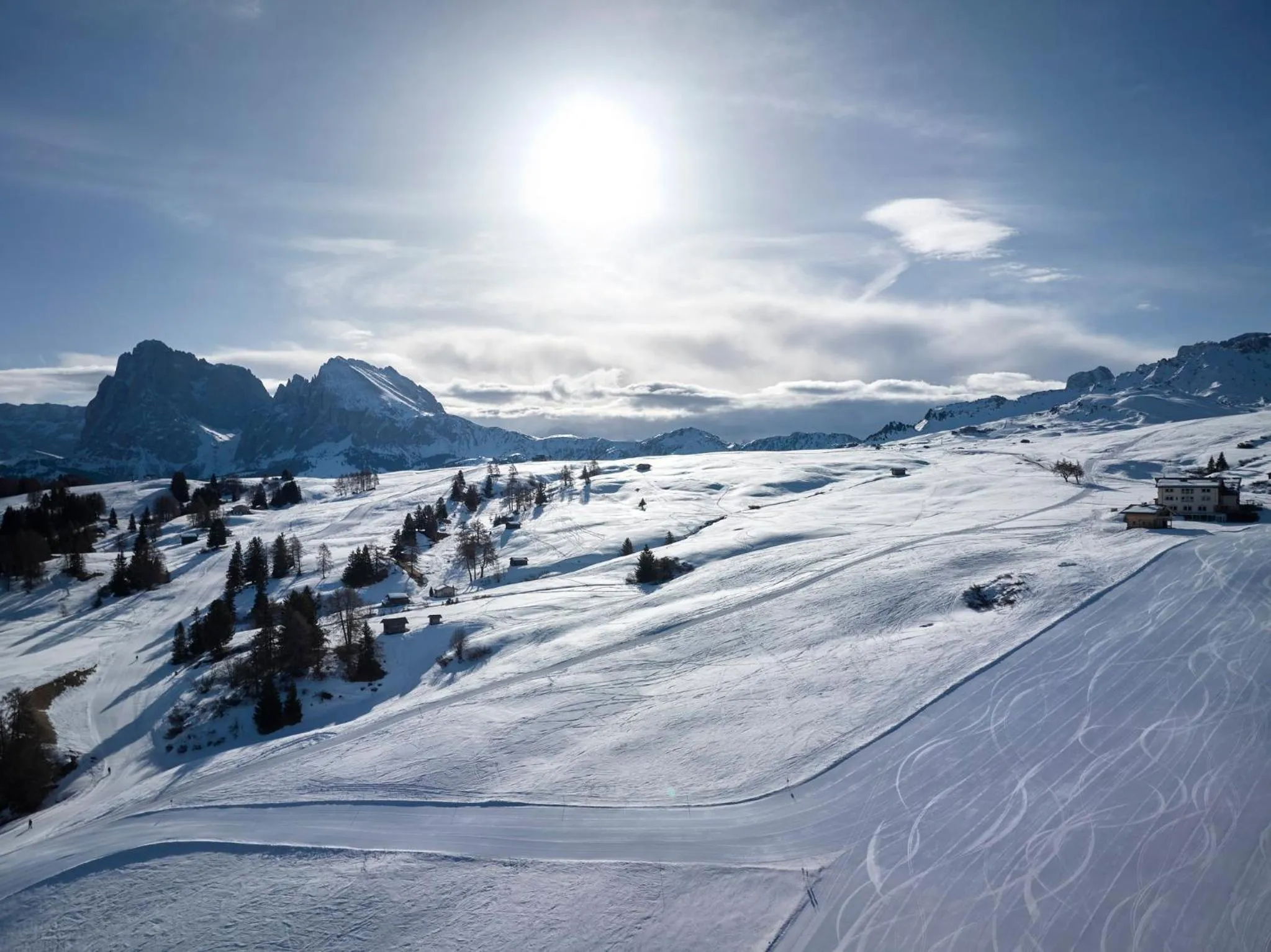 Bird's eye view in COMO Alpina Dolomites