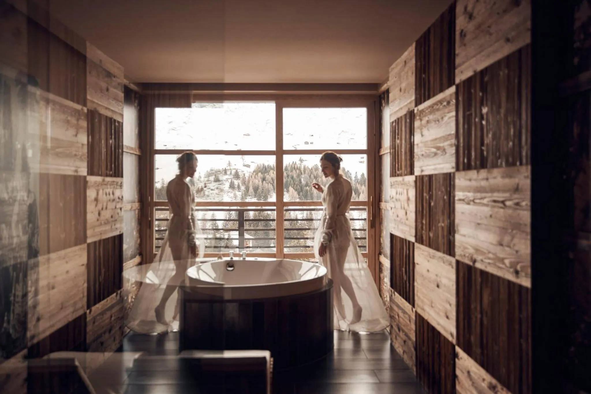 Bathroom in COMO Alpina Dolomites