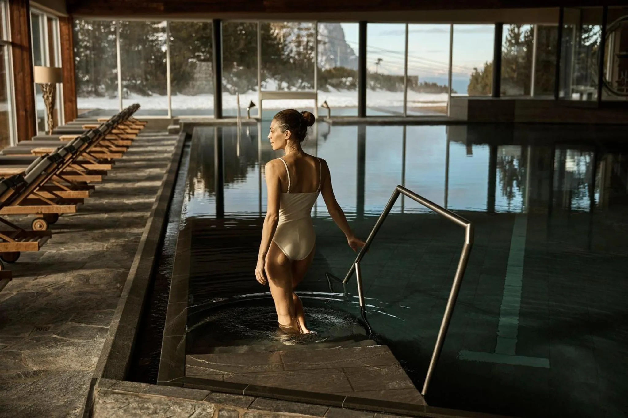 Swimming pool in COMO Alpina Dolomites