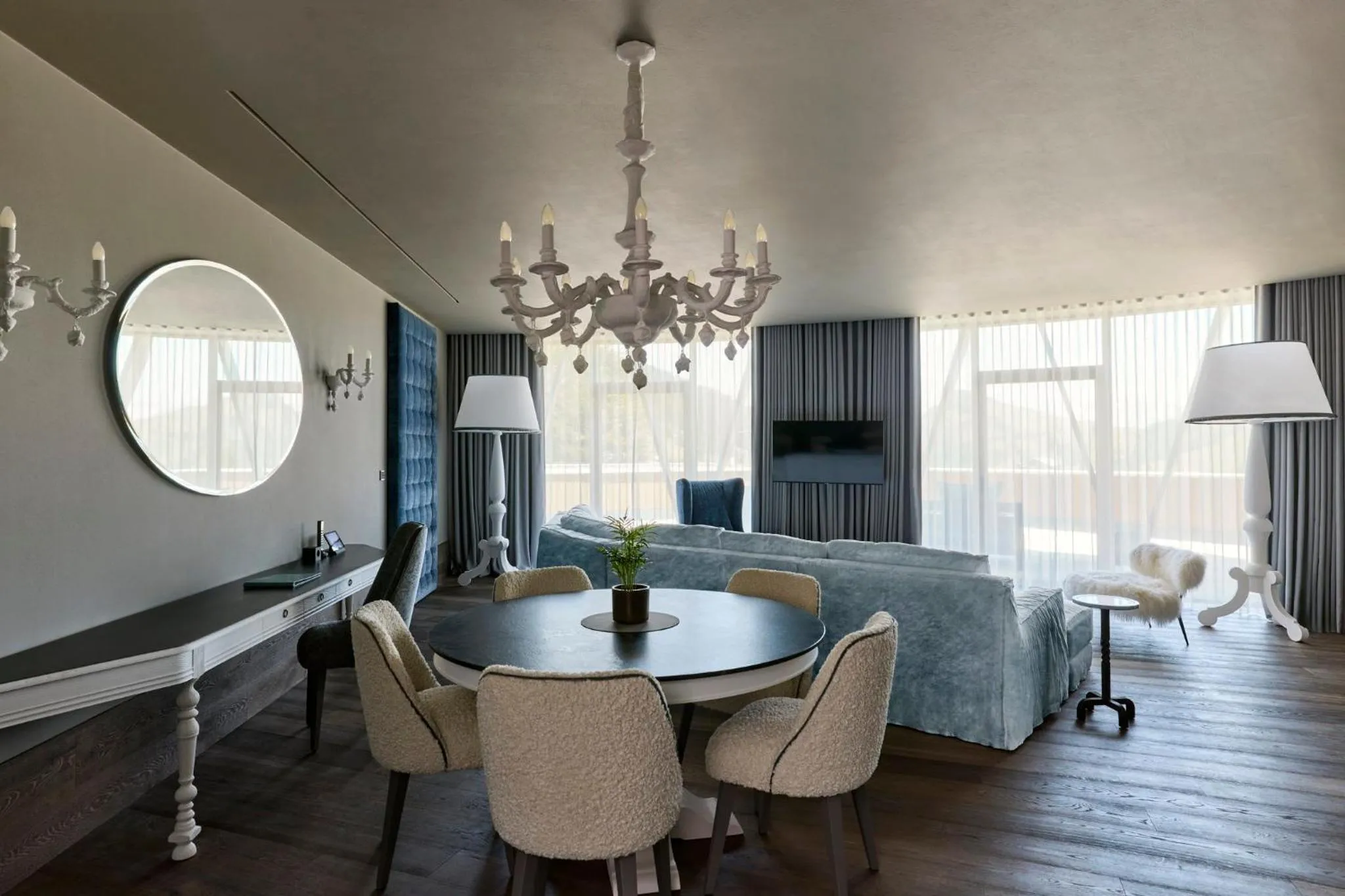 Photo of the whole room in COMO Alpina Dolomites