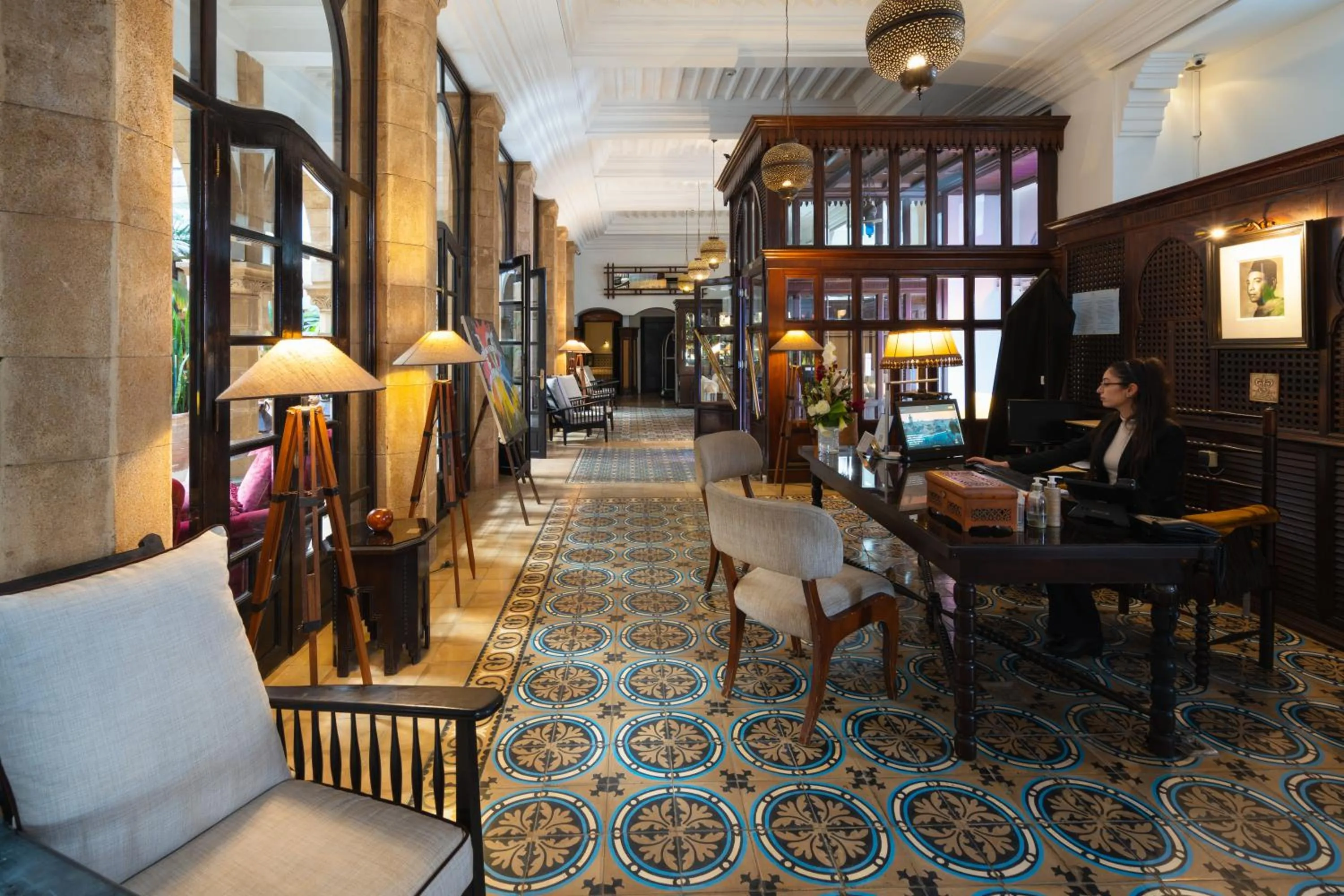 Lobby or reception in Heure Bleue Palais - Relais & Châteaux
