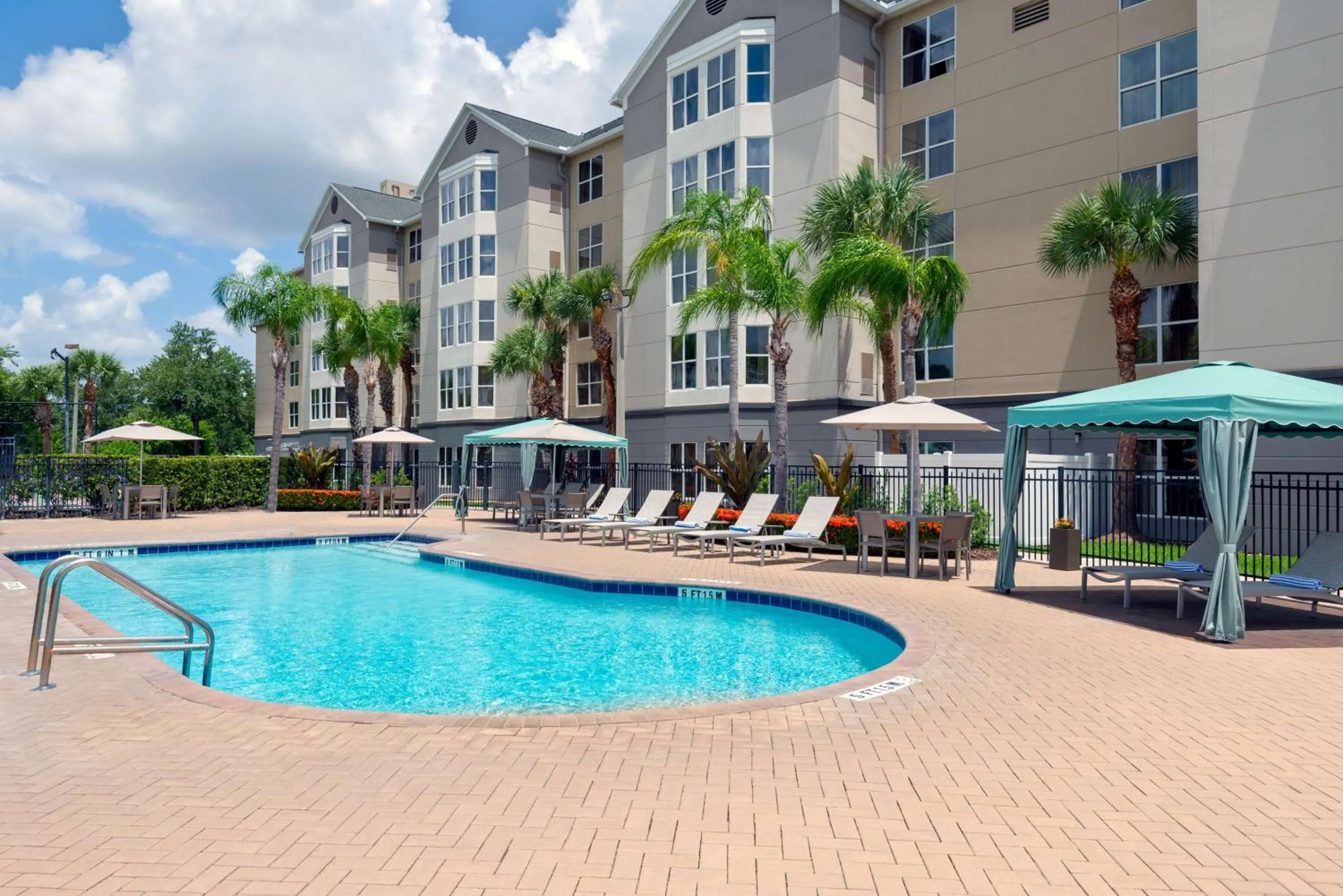 Pool view in Homewood Suites by Hilton Orlando-Nearest to Universal Studios