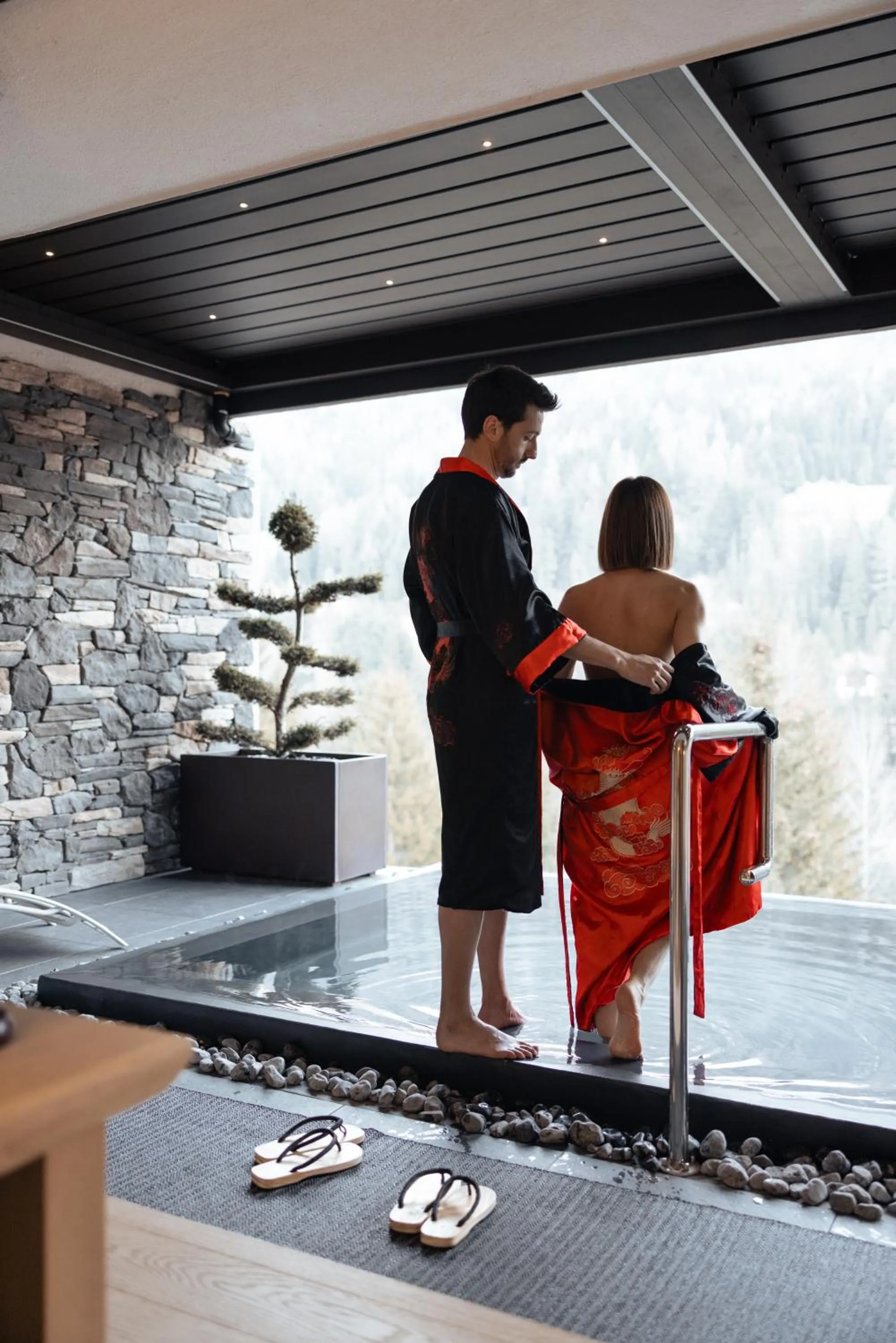 Pool view in Latemar - Hotel Suites Spa