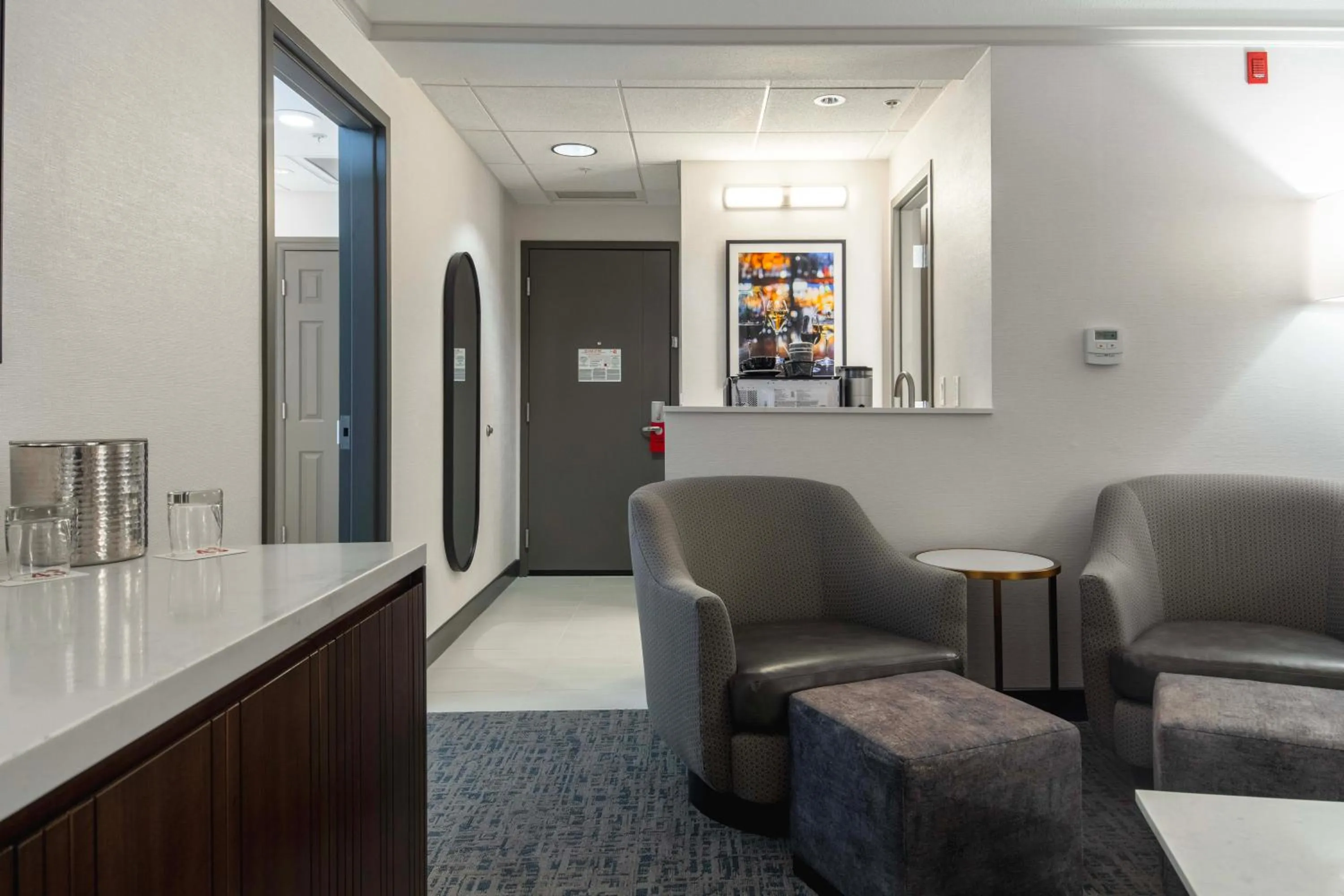 Seating area in Hotel 43 Boise