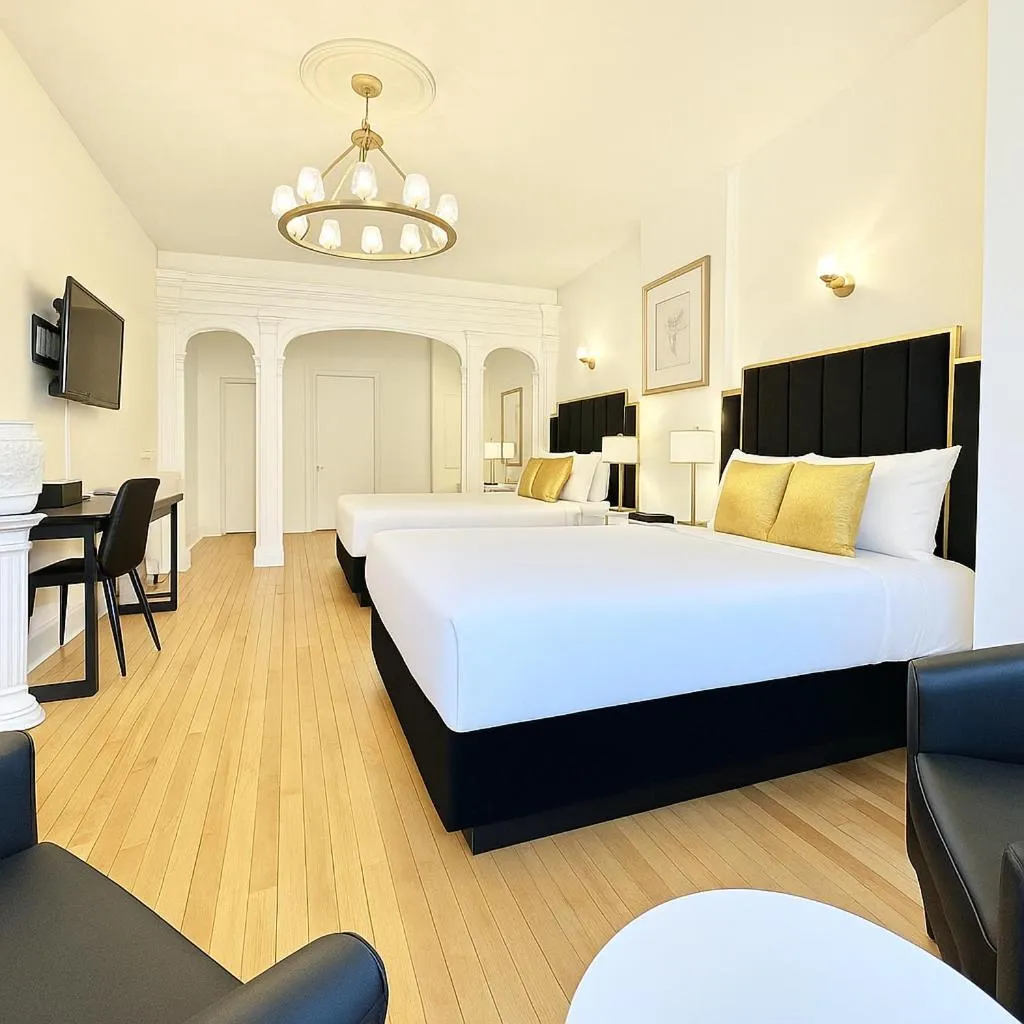 Bedroom, Bed in Hotel Charles-Alexandre - Par Aneyro