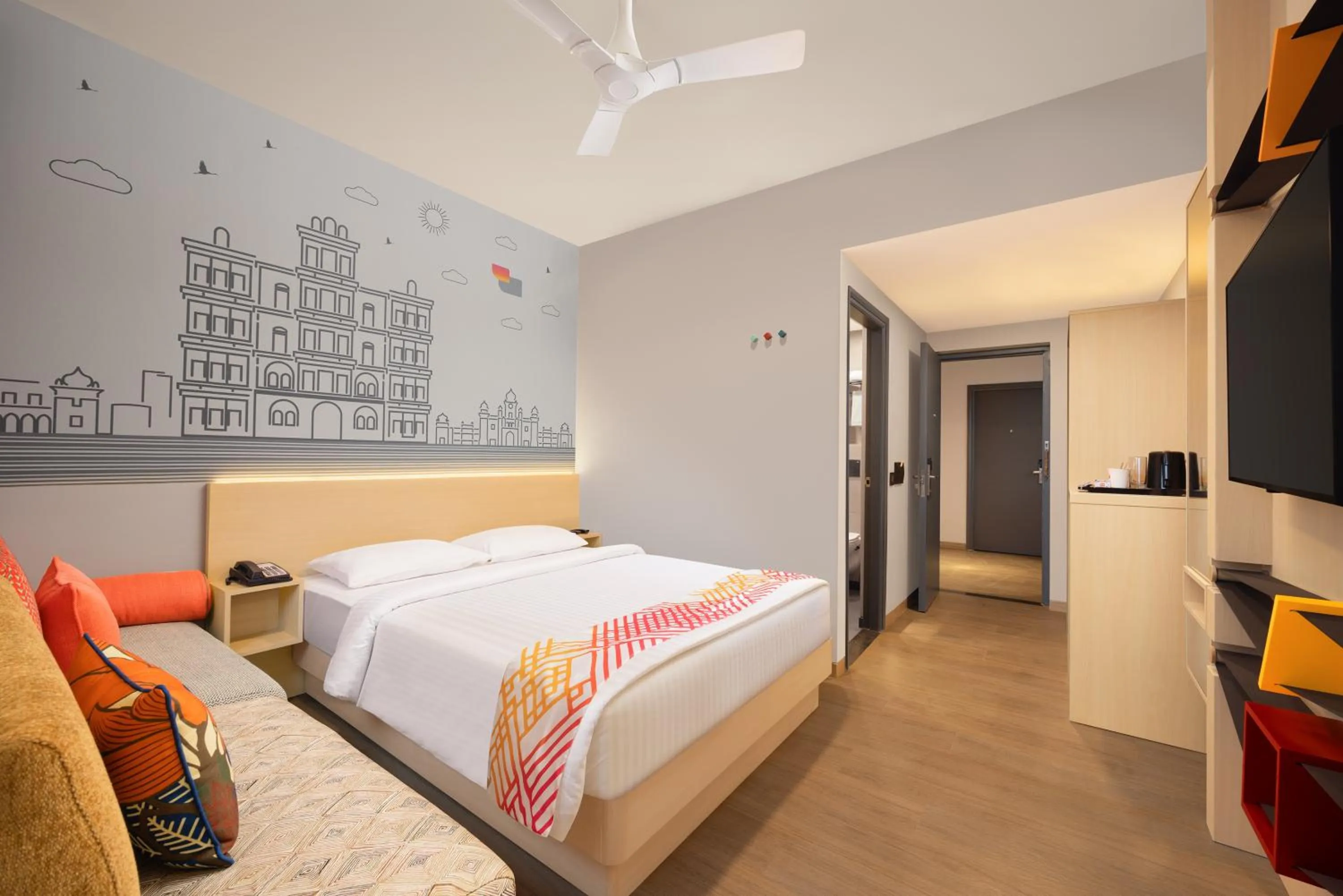 Bedroom, Bed in Ginger Indore