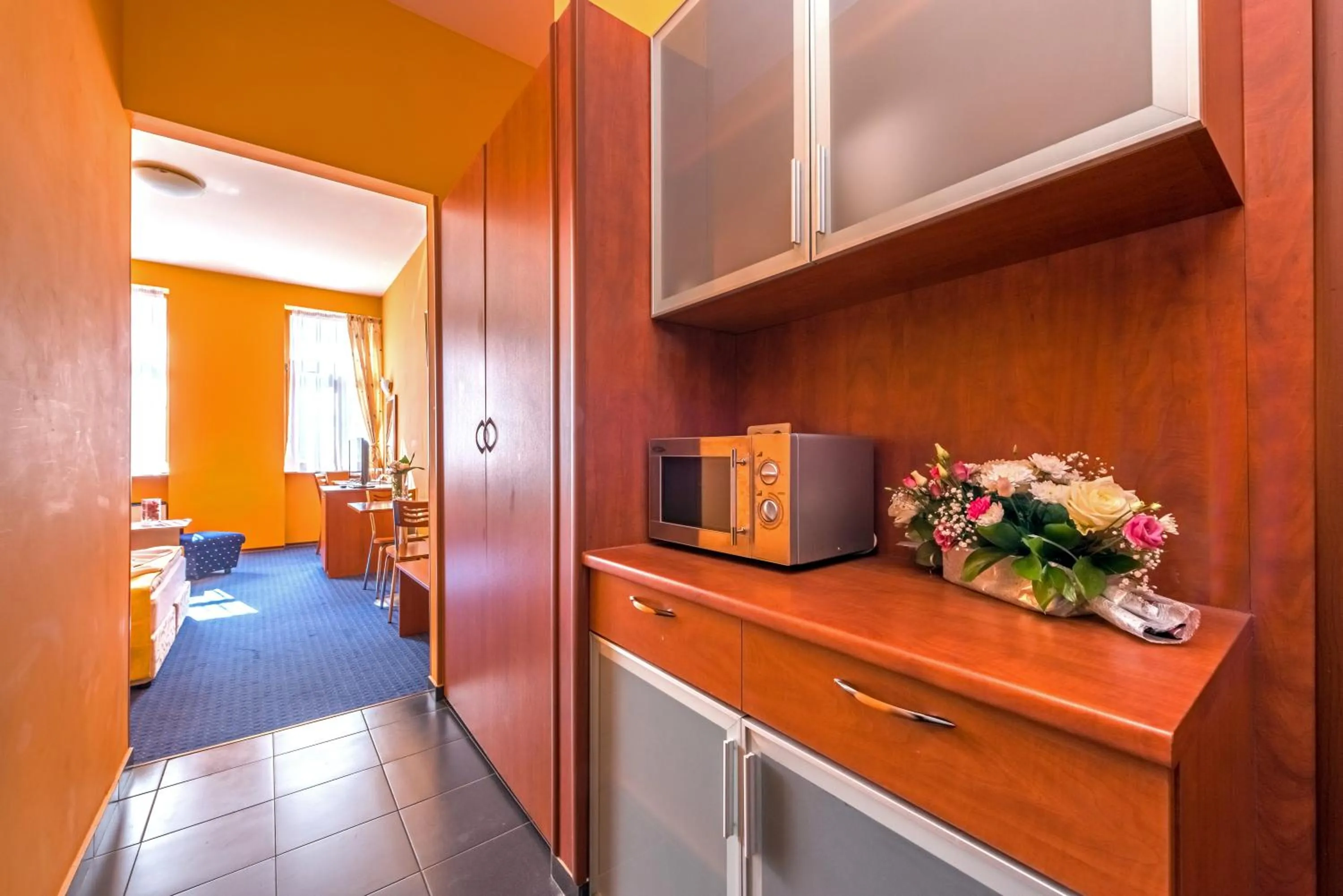 Kitchen or kitchenette in Sveta Sofia Hotel