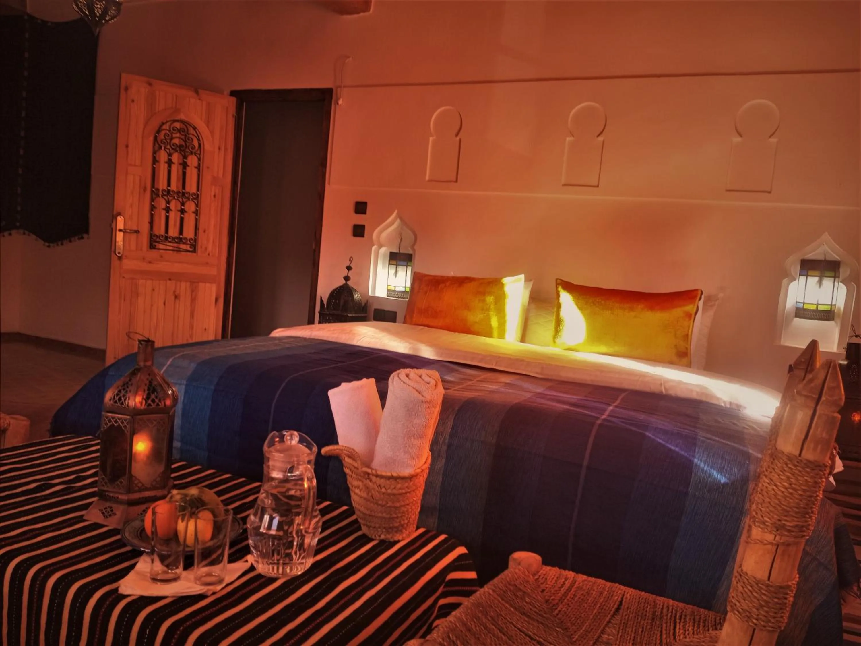 Bed in Riad Bleu Afriqua