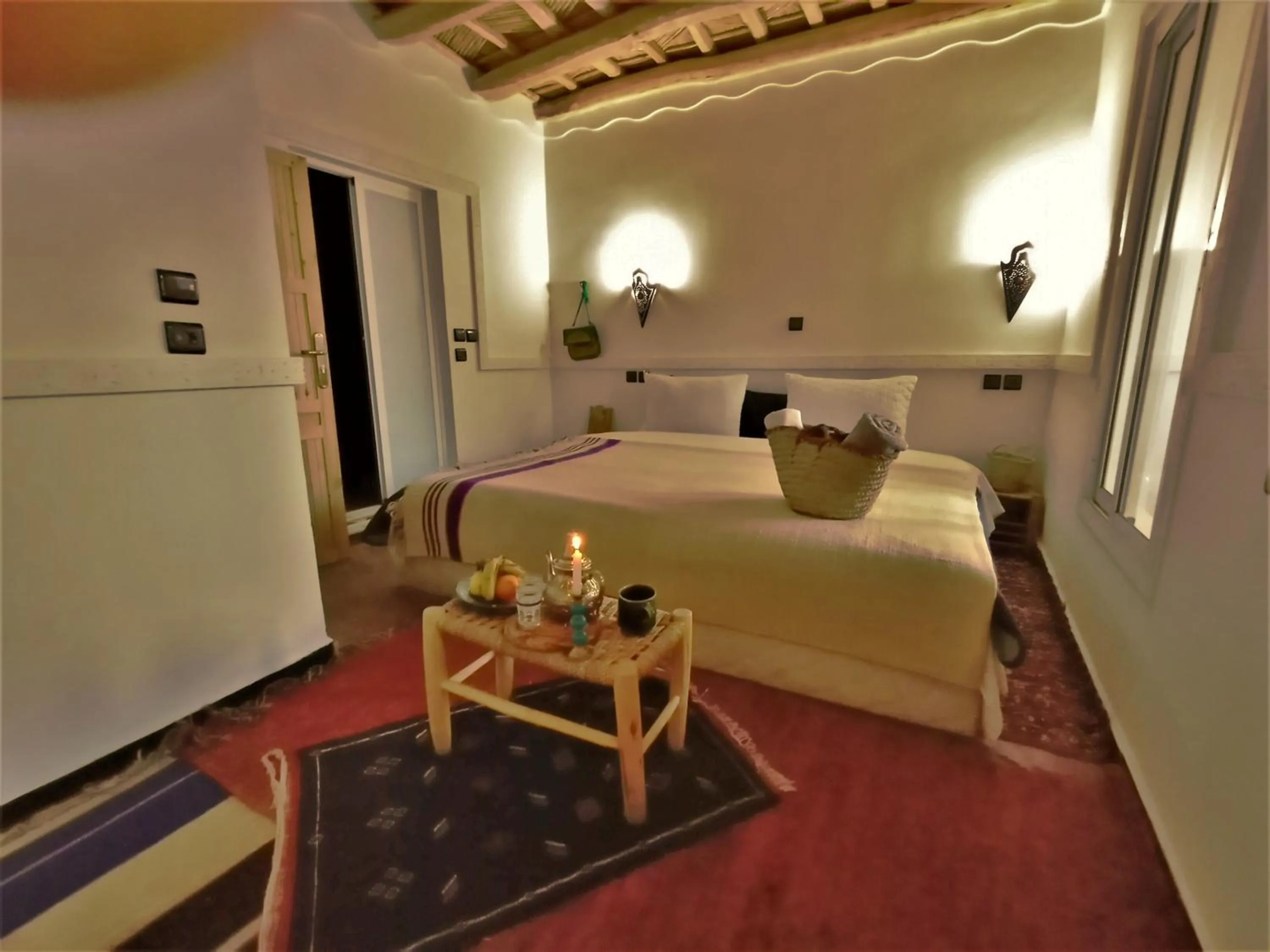 Bed in Riad Bleu Afriqua