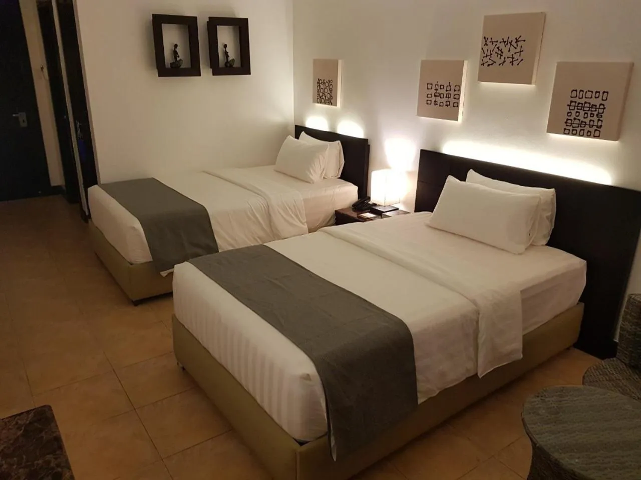 Bed in Boracay Ocean Club Beach Resort