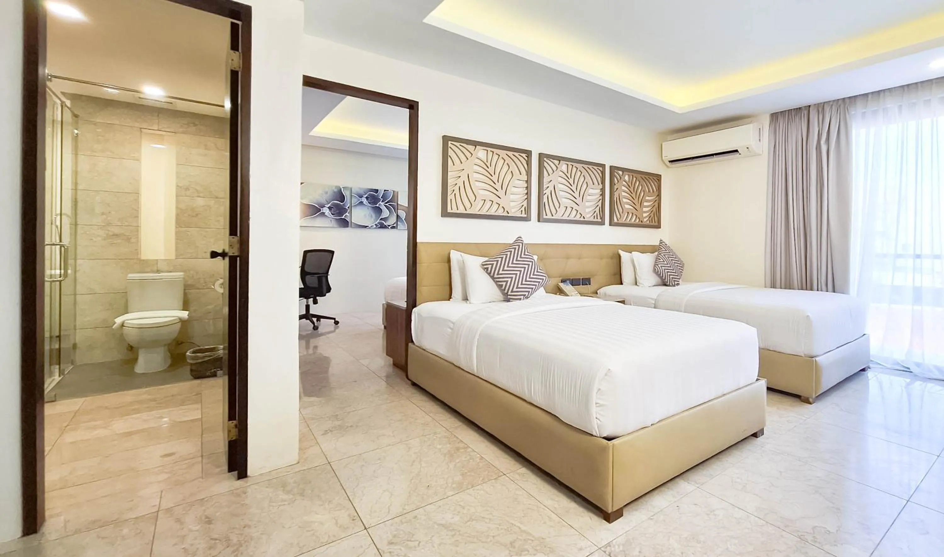 Bed in Boracay Ocean Club Beach Resort