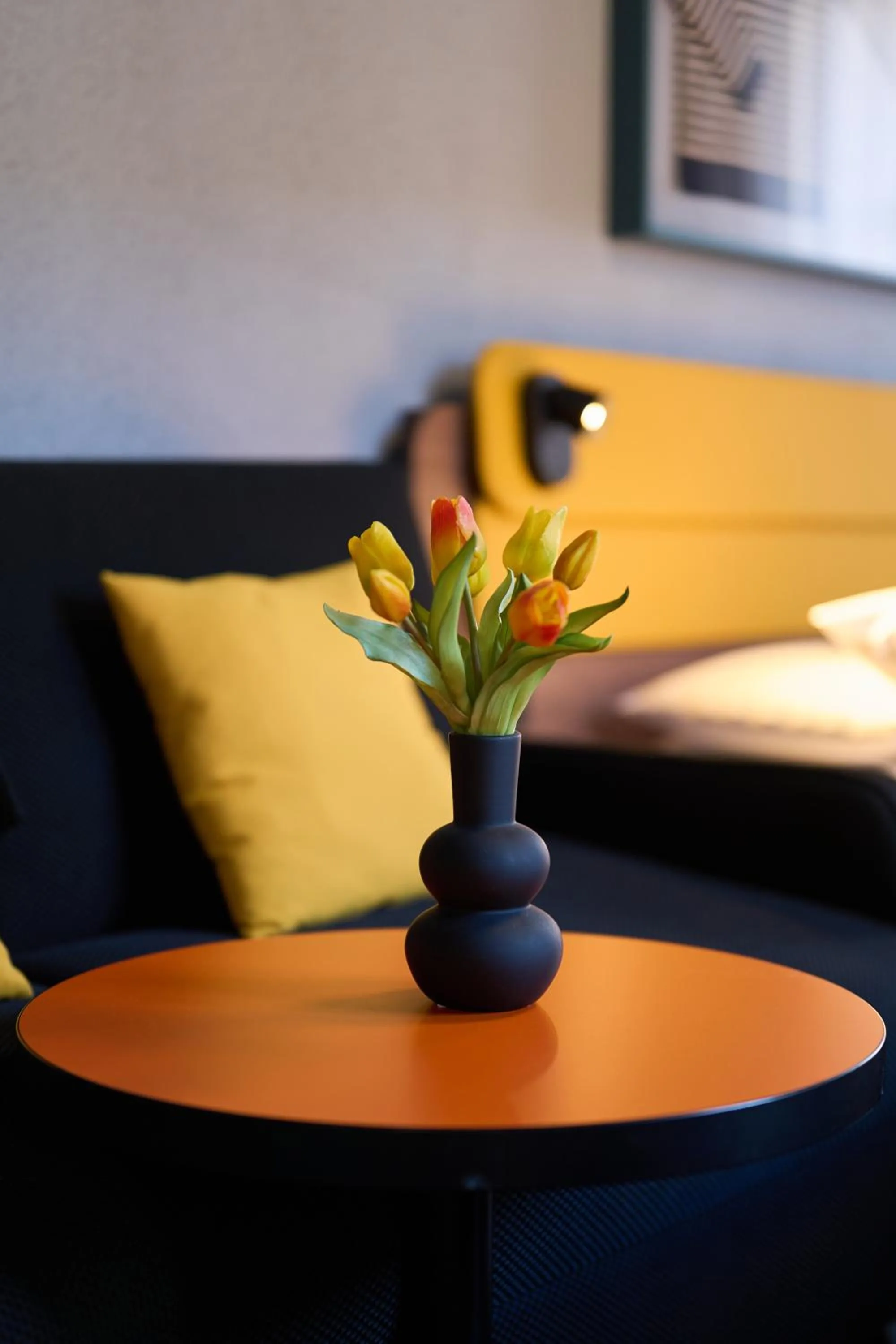 Decorative detail, Bed in ibis Styles Saint Malo Centre Historique