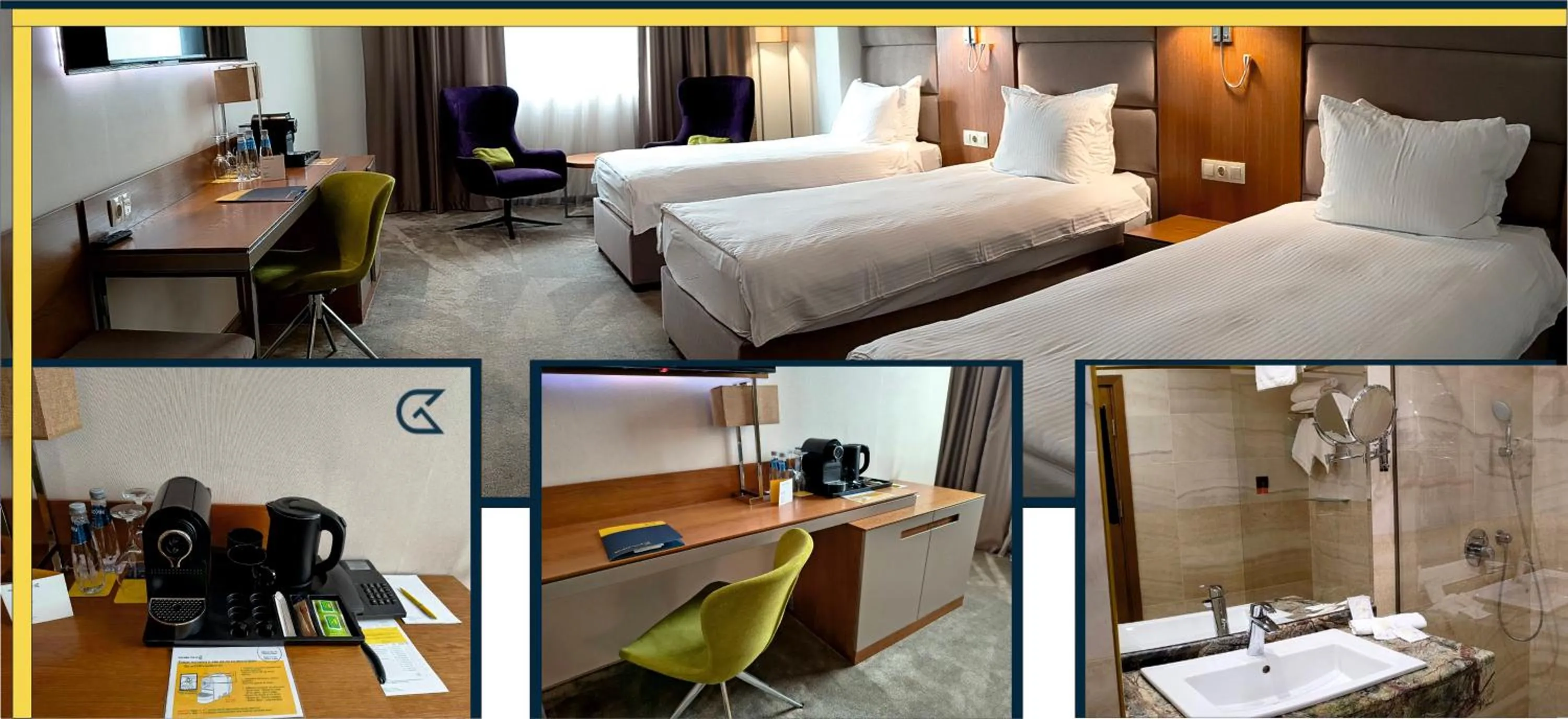 Bed in Hotel Golden Tulip Varna