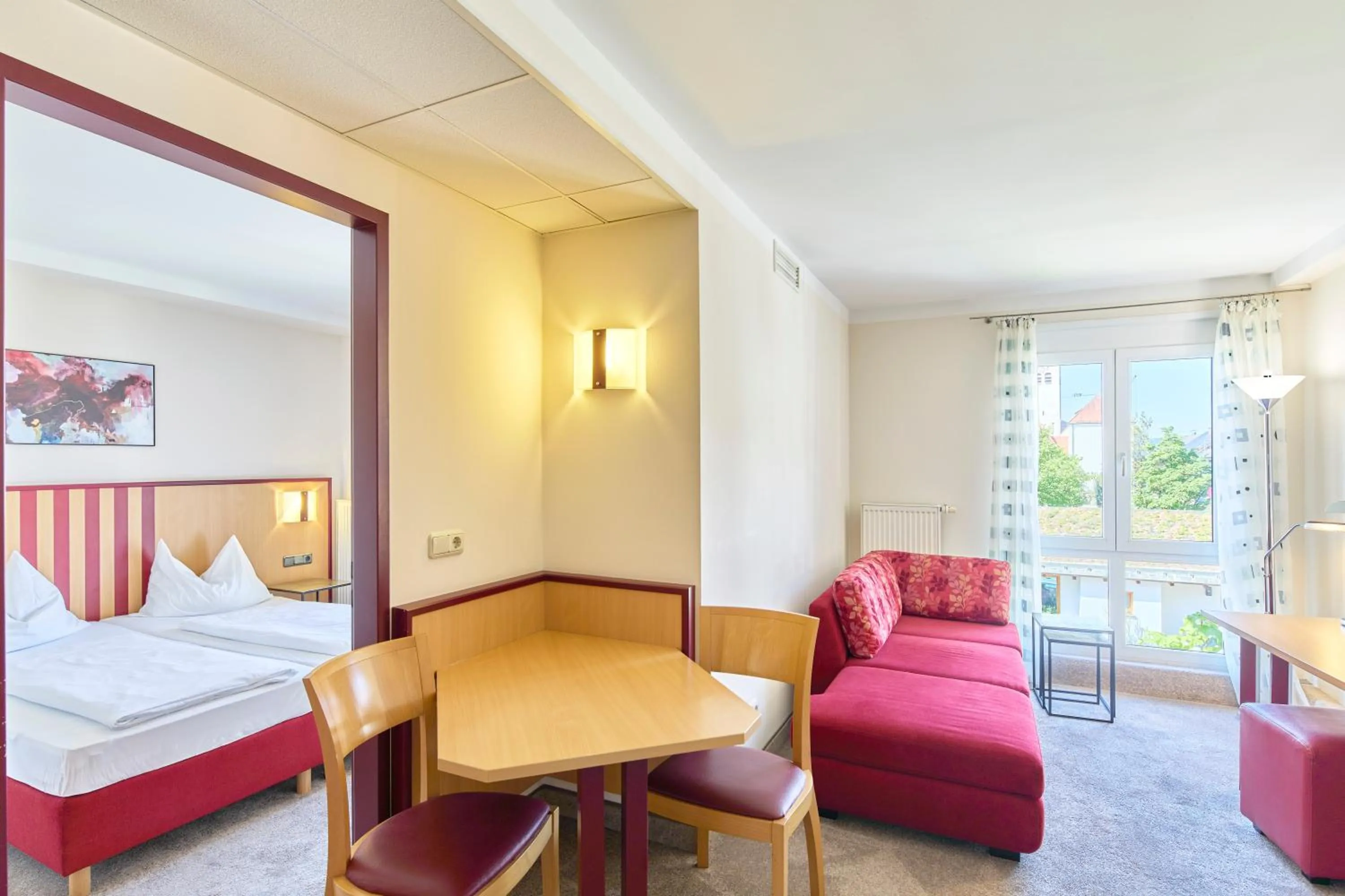 Photo of the whole room, Bed in Apartments Aschheim