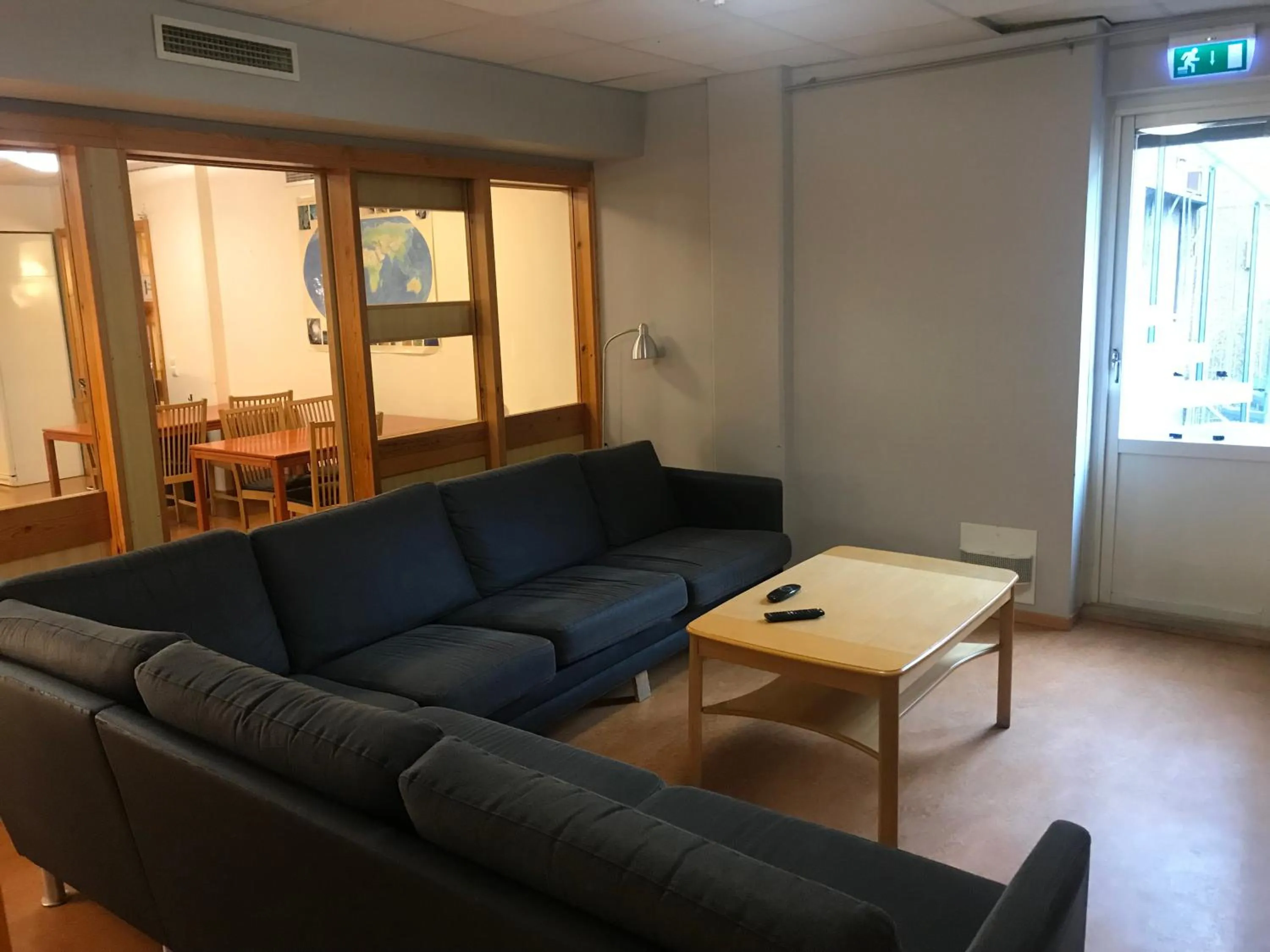 Seating area in Nattvikens Vandrarhem