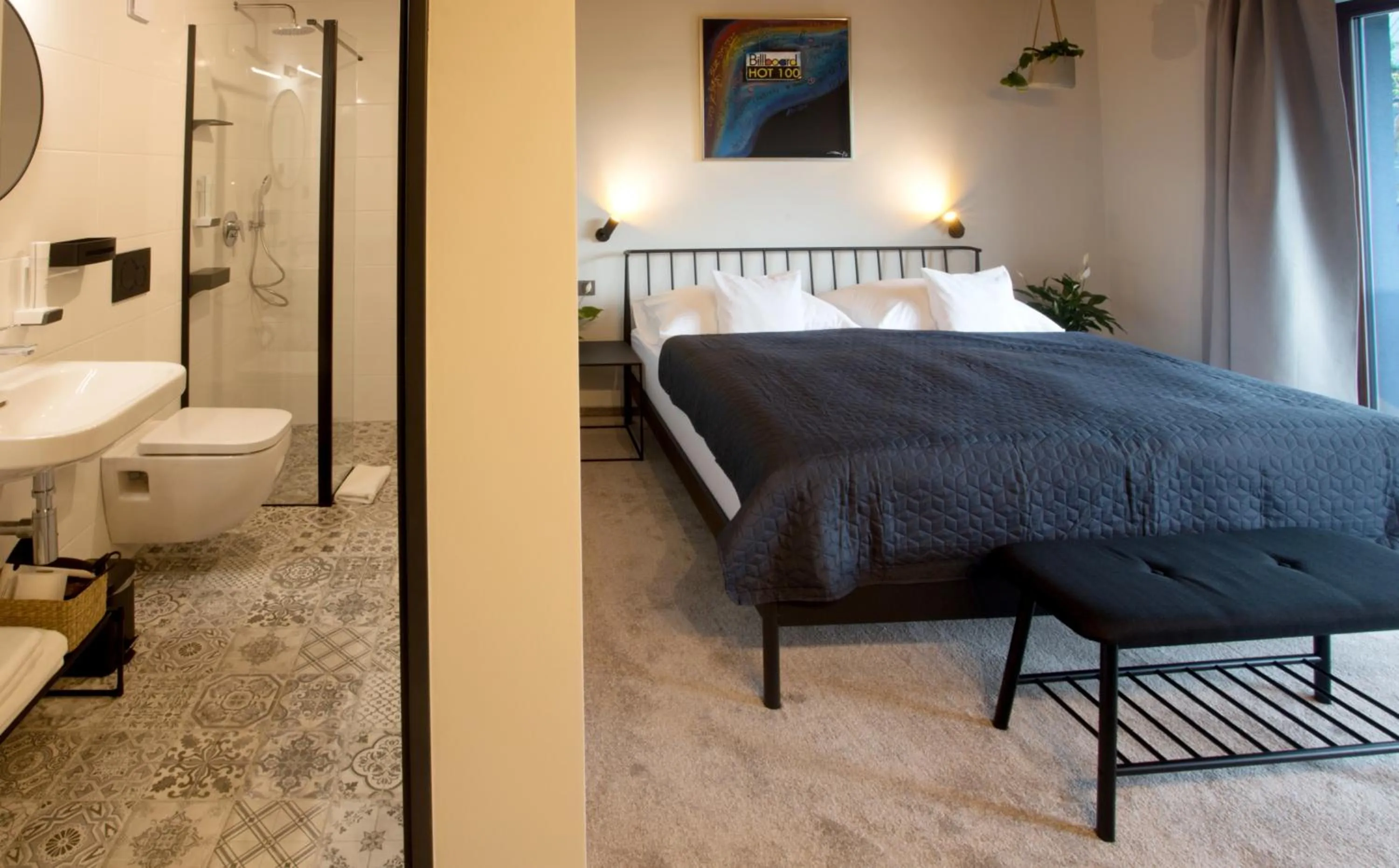 Bathroom, Bed in Apart Hotel Jablonec