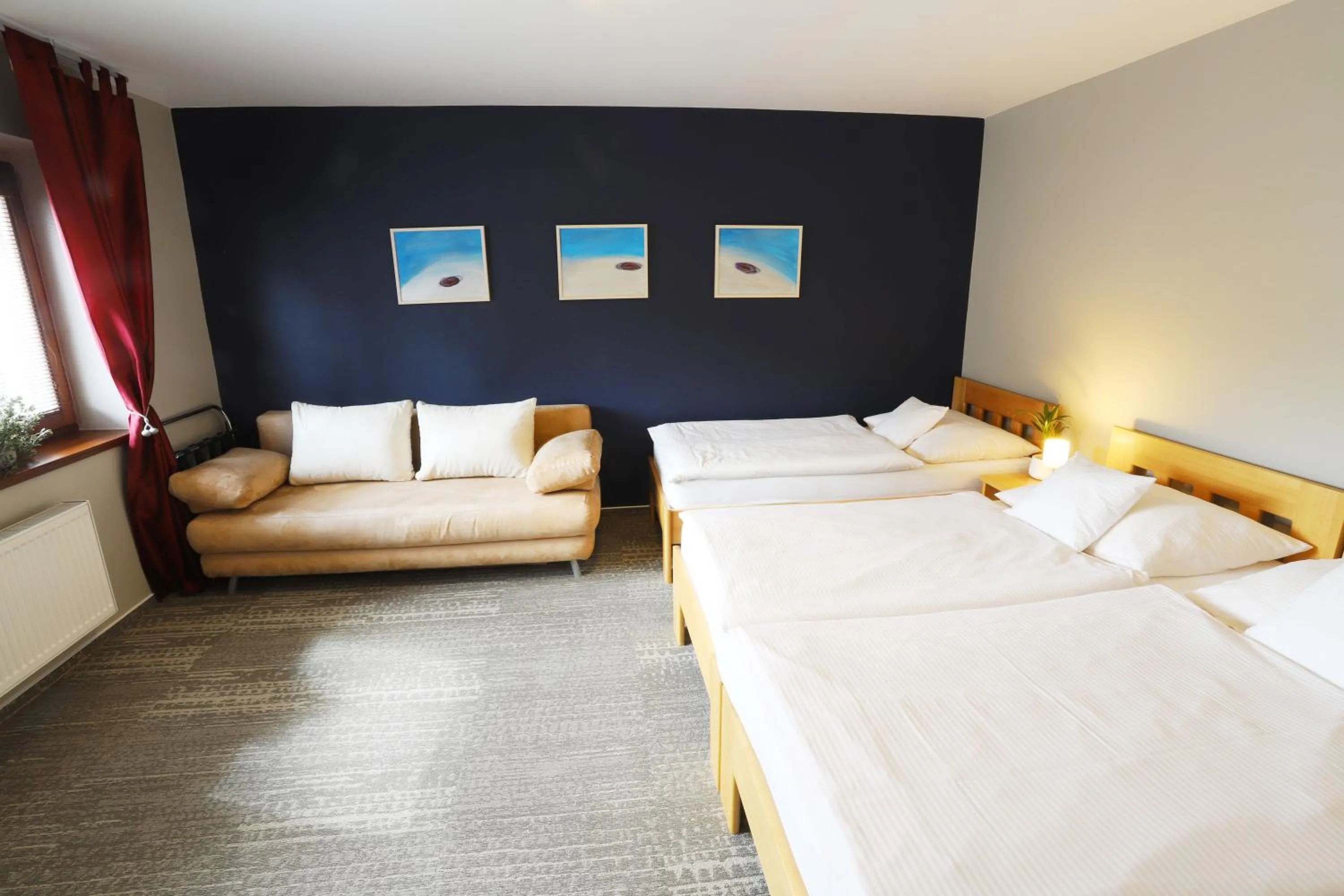 Seating area, Bed in Apart Hotel Jablonec