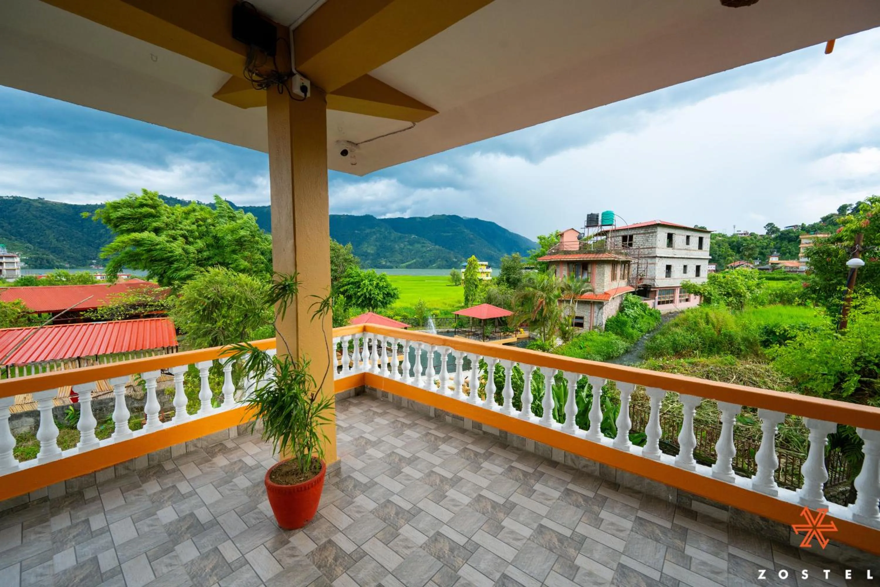 Balcony/Terrace in Zostel Pokhara