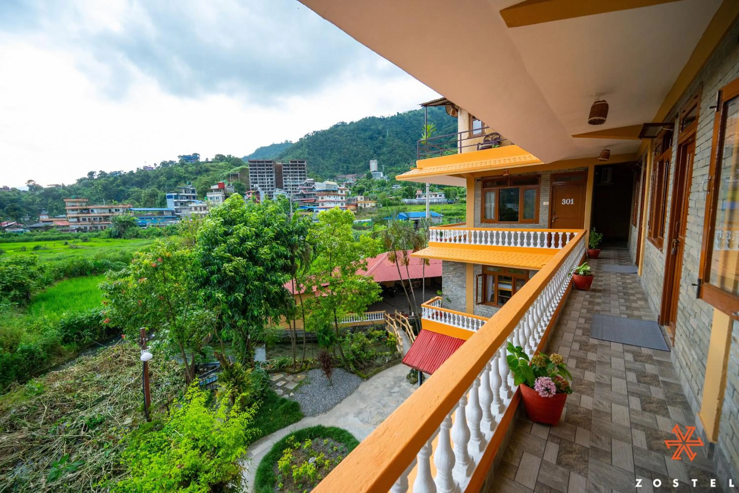 Balcony/Terrace in Zostel Pokhara