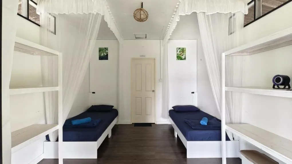 Bed in Bigfin beach resort