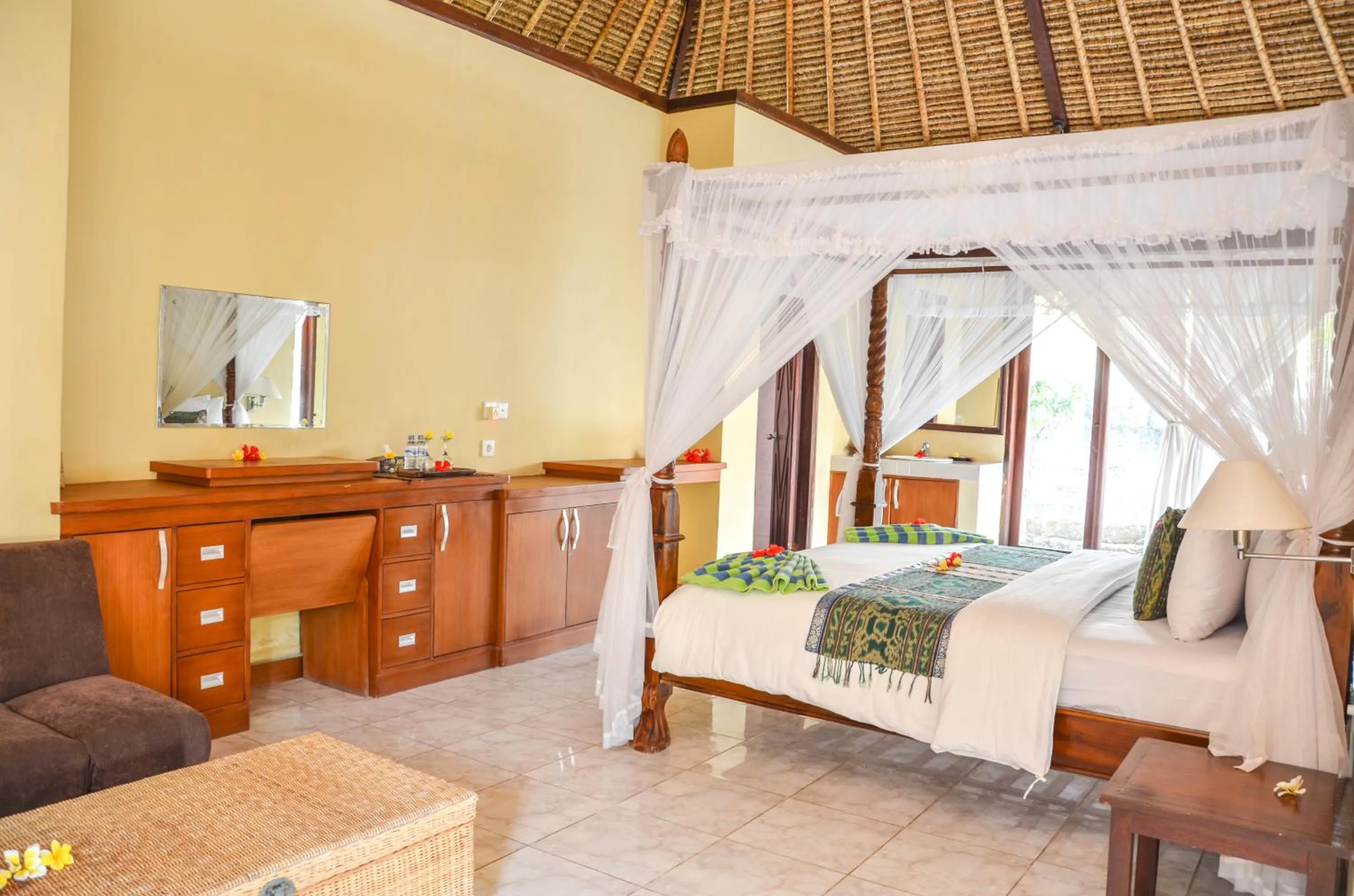 Bed in Tamarind Beach Bungalow