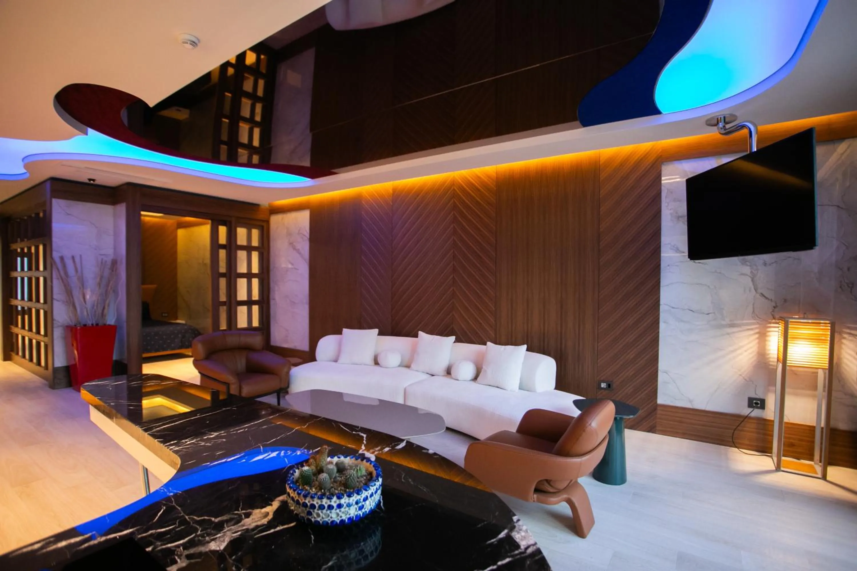 Living room in Lalila Blue Suites