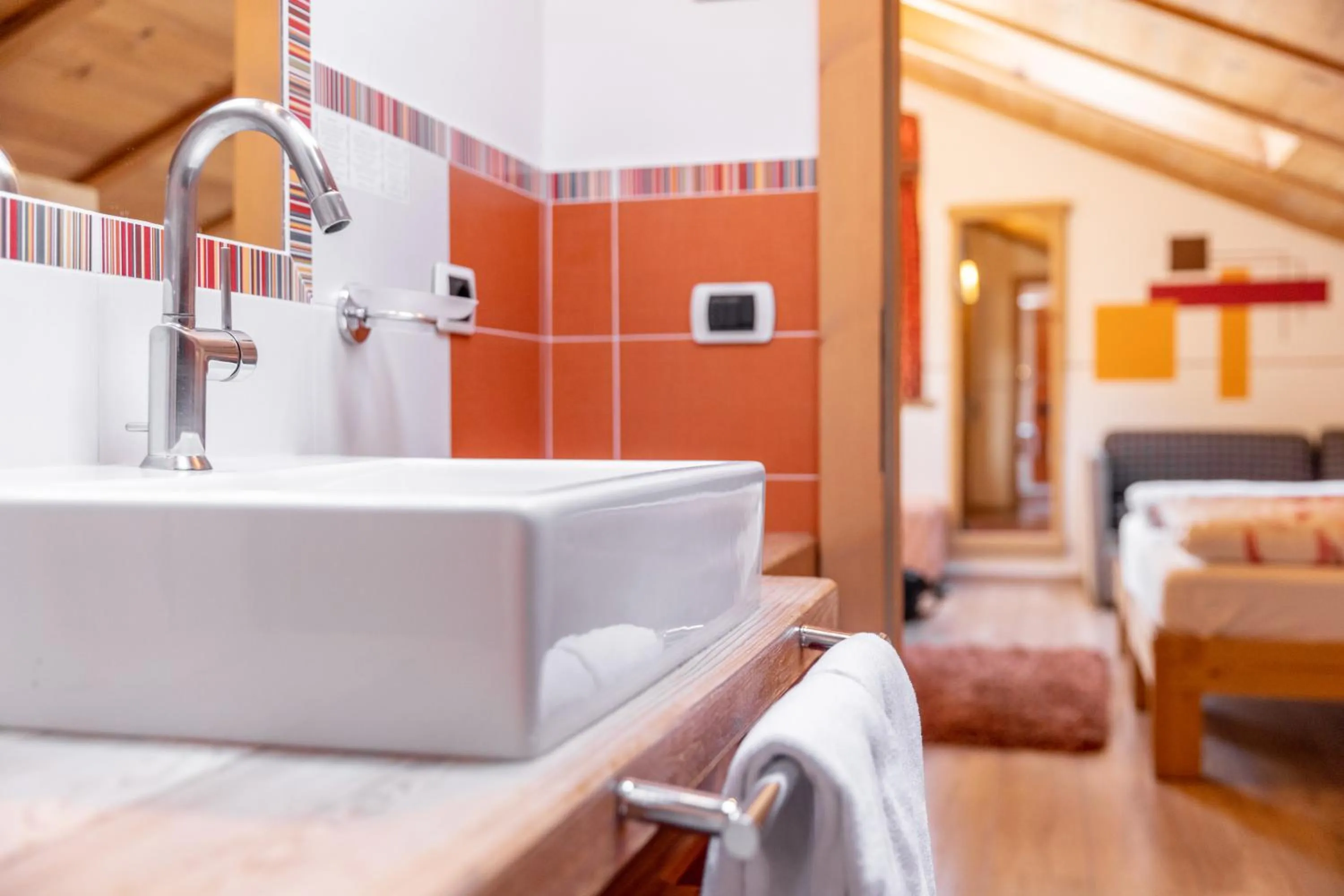 Bathroom, Bed in Hotel Alegra