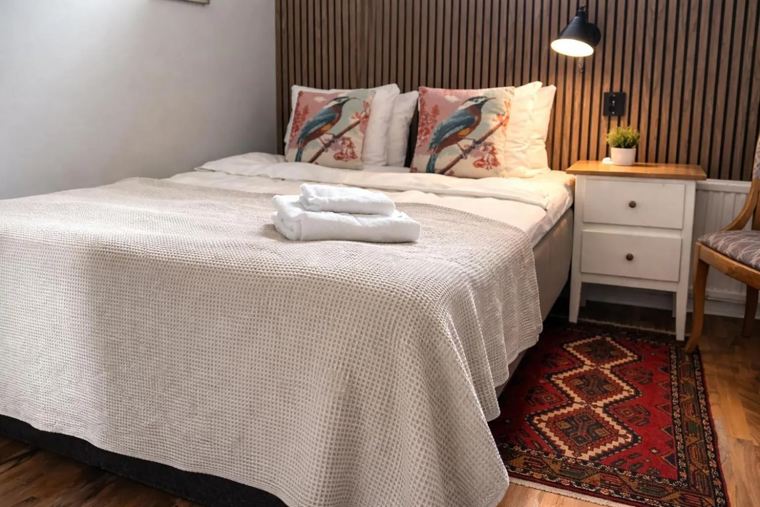 Bed in Hotel Tre Små Rum