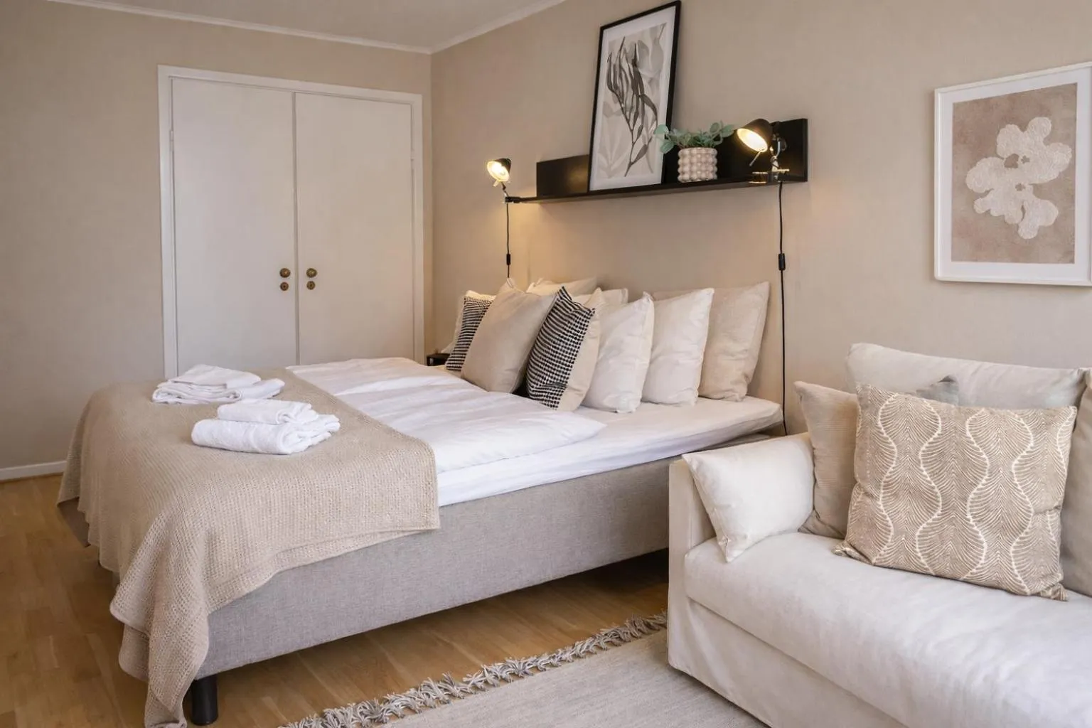 Bed in Hotel Tre Små Rum