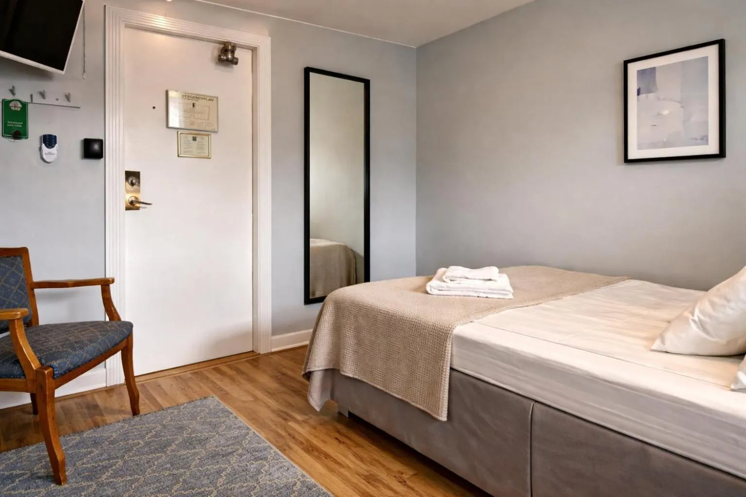 Bed in Hotel Tre Små Rum